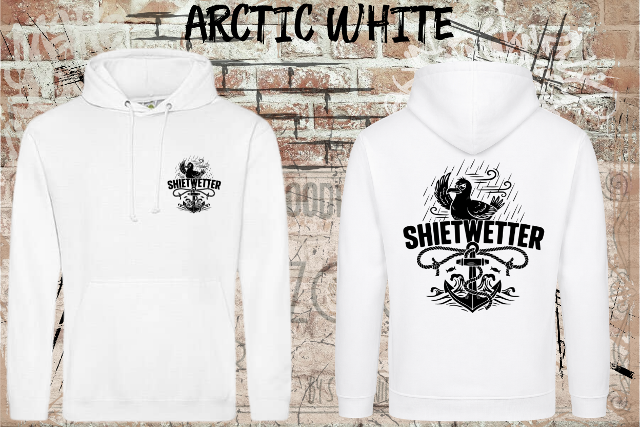 Unisex Hoodie Shietwetter Möwe Meer Anker Norddeutsch