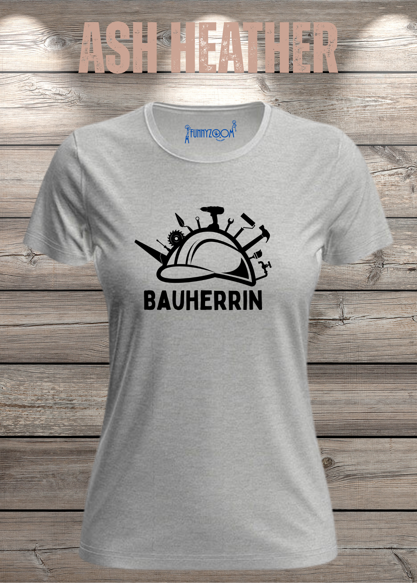 Damen T-Shirt Bauherrin Geschenkidee für Hausbesitzerin Witziges T-Shirt mit Spruch Lustiges Freizeit T-Shirt Haus bauen