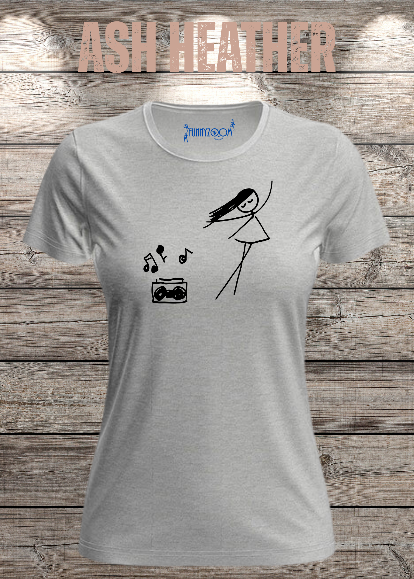 Damen T-Shirt Music for Life - T-Shirt Geschenkidee, lustiges T-Shirt, T-Shirt Musik, witziges T-Shirt, Freizeit T-Shirt Musik