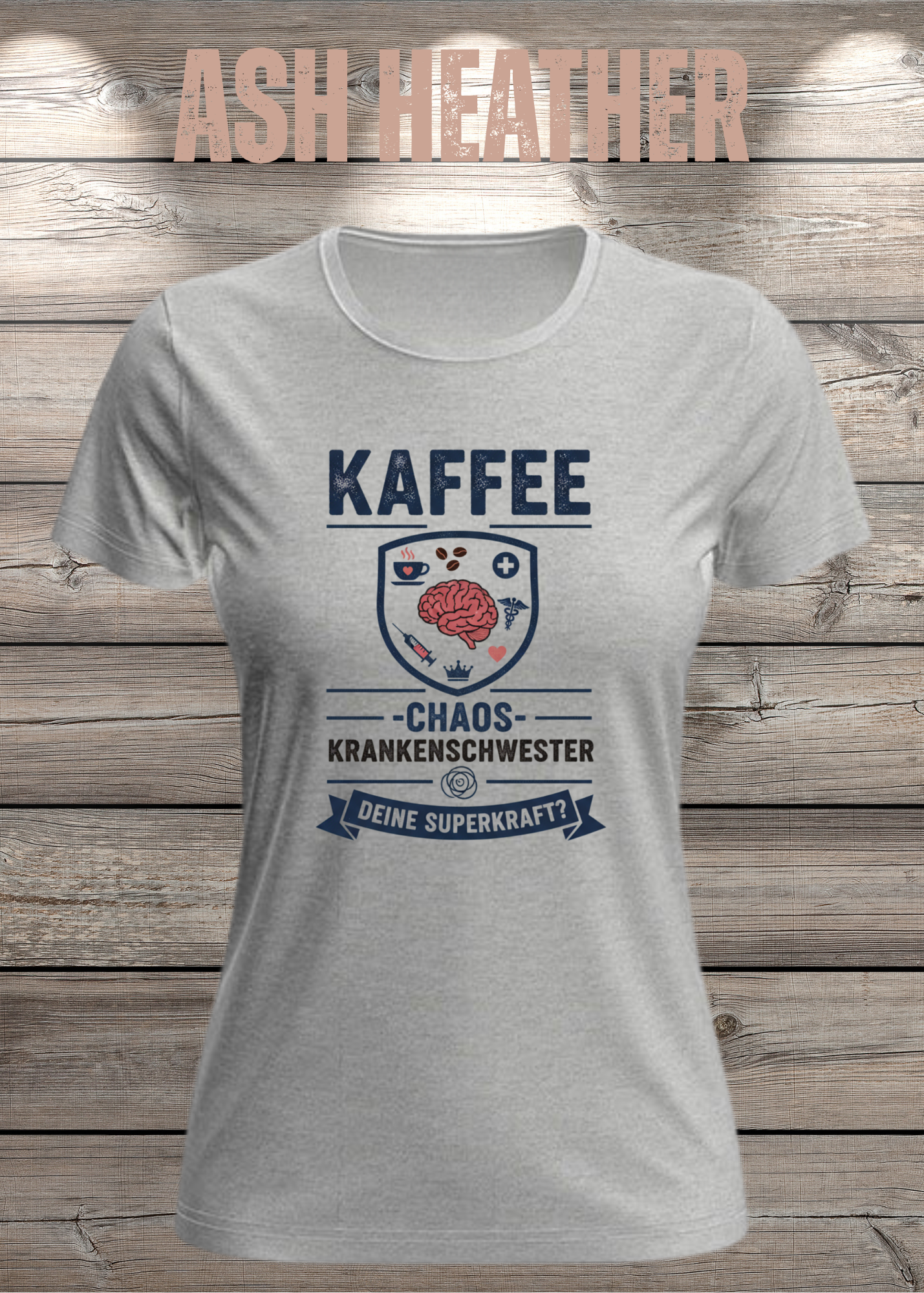 Krankenschwester T-Shirt - Kaffee Chaos Superkraft - Lustiges Geschenk