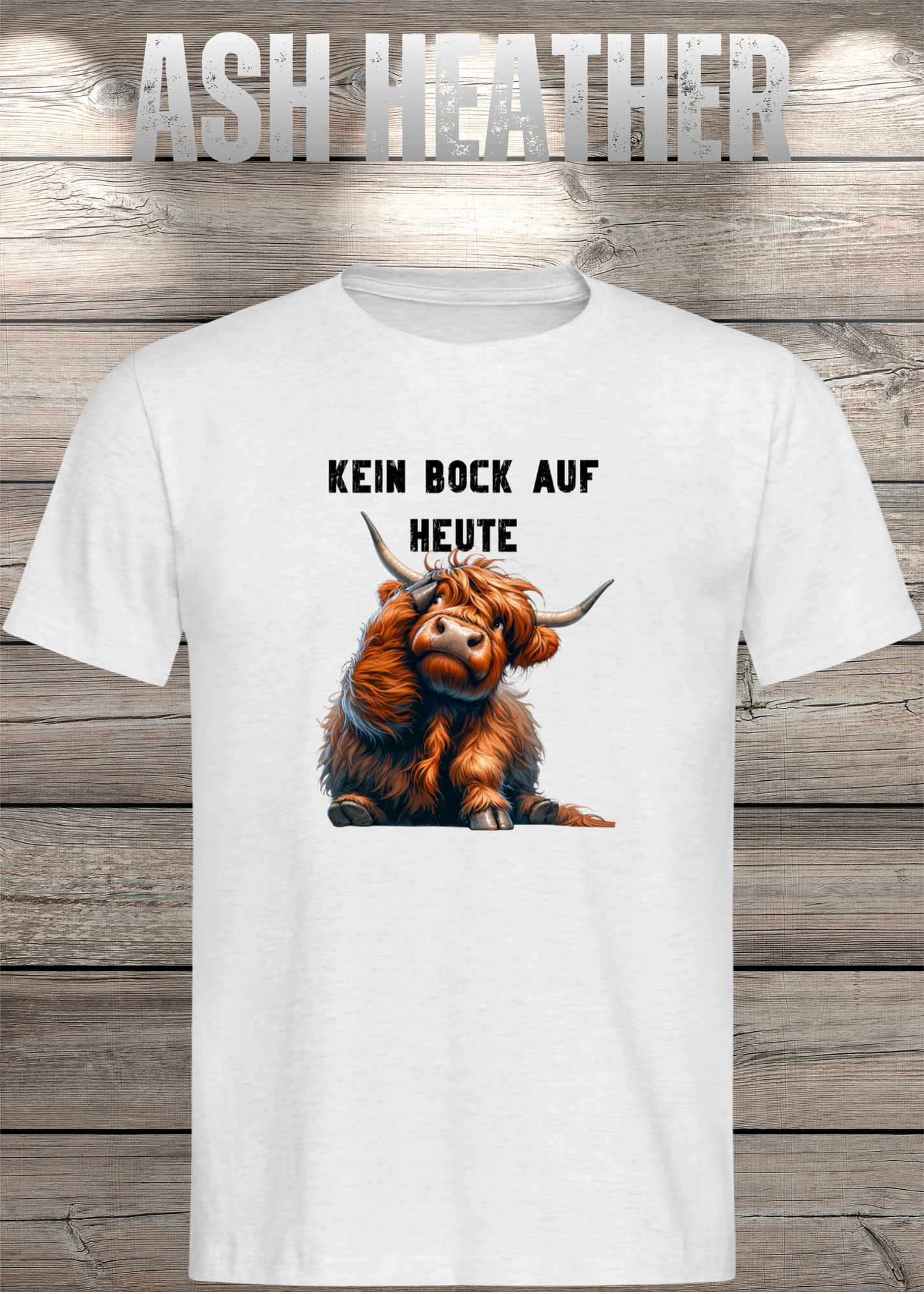 Highland Kuh Unisex T-Shirt Kein Bock auf heute - Montags-Mood