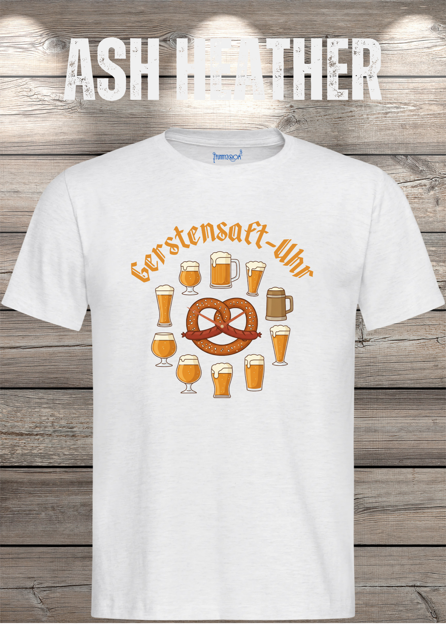 T-Shirt Gerstensaft Uhr Bieruhr Geschenkidee T-Shirt Freizeit T-Shirt Unisex in vielen Farben und Größen