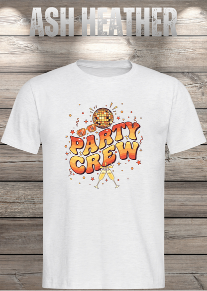 Unisex-T-Shirt „Party Crew“ in Ash Heather.