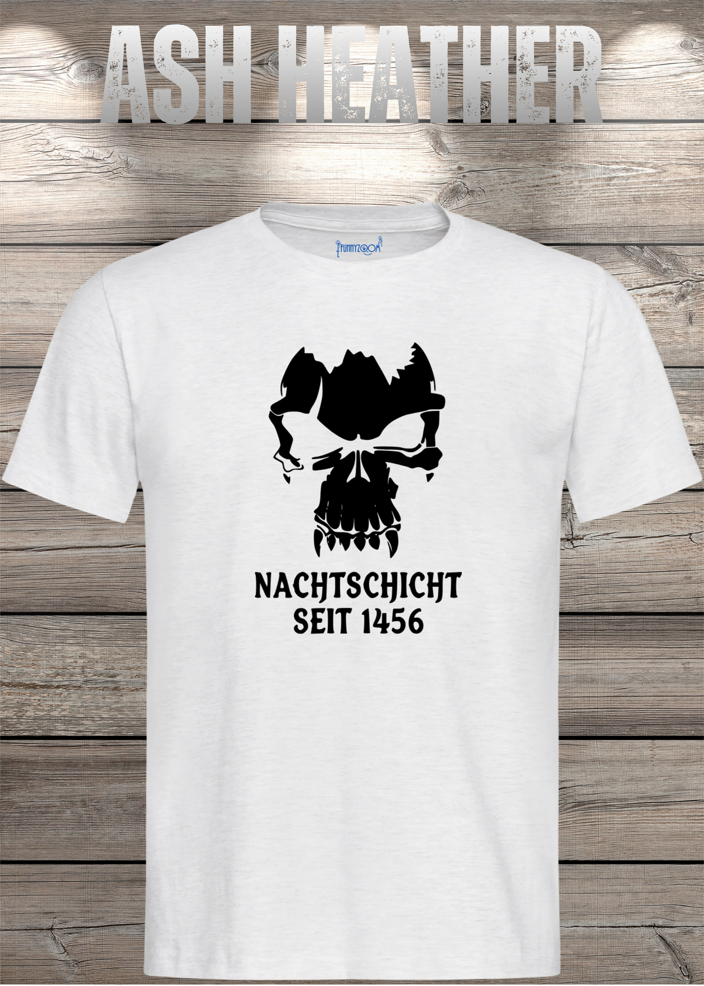 Gothic T-Shirt Skull Totenkopf Vampir Nachtschicht seit 1456 – Unisex Geschenkidee