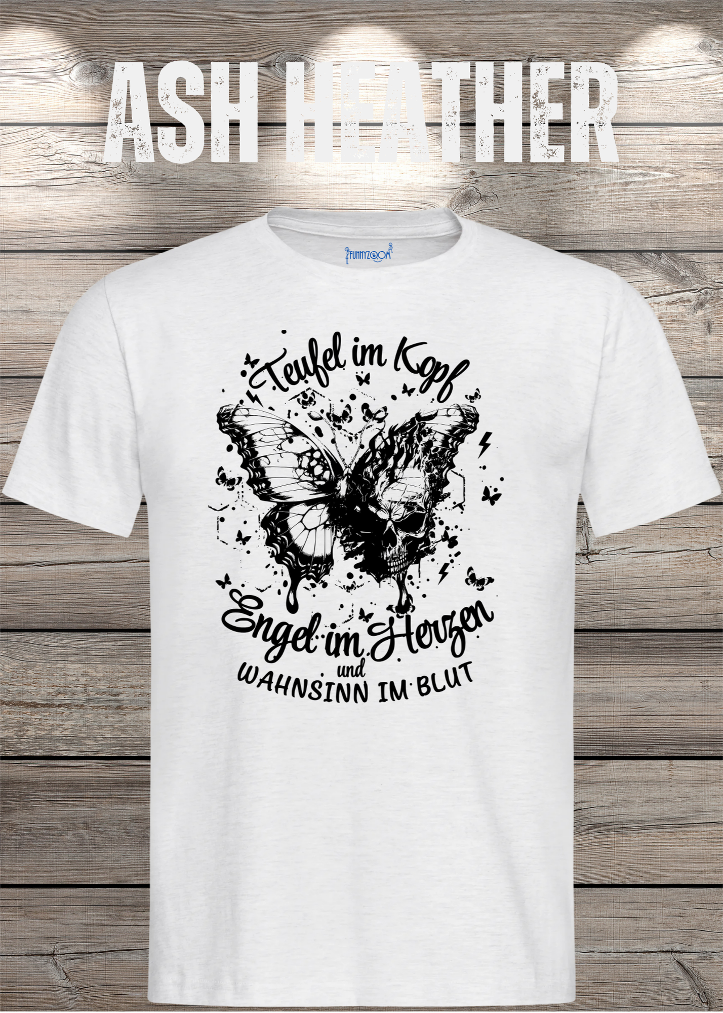 T-Shirt Teufel im Kopf Engel im Herzen Witziges T-Shirt mit Spruch Geschenkidee Unisex