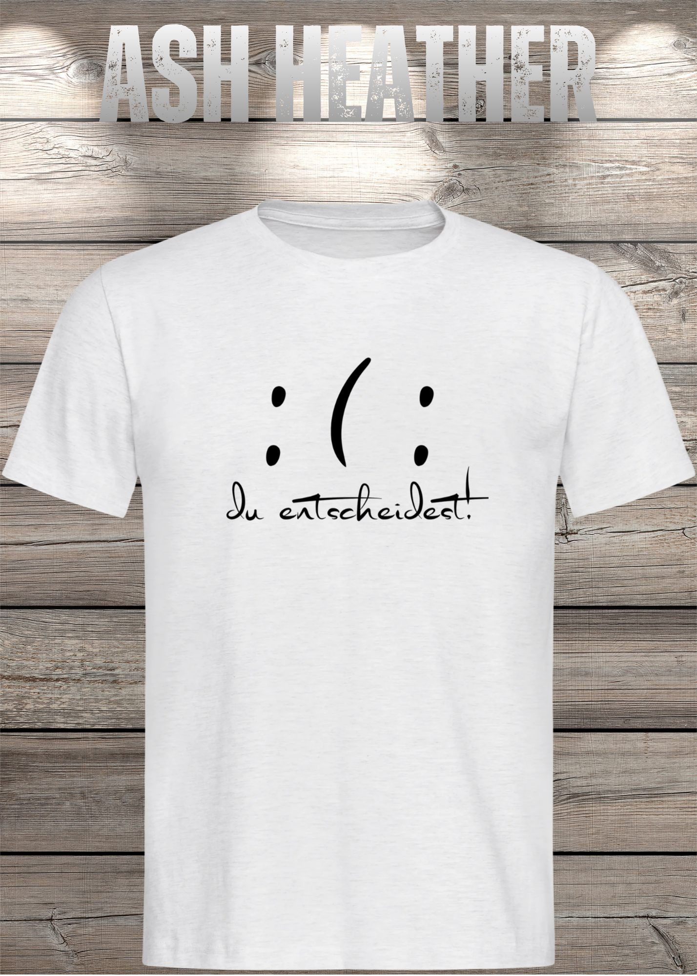T-Shirt 'Du entscheidest' - Witziges Spruch-Shirt mit gutem & bösem Smiley