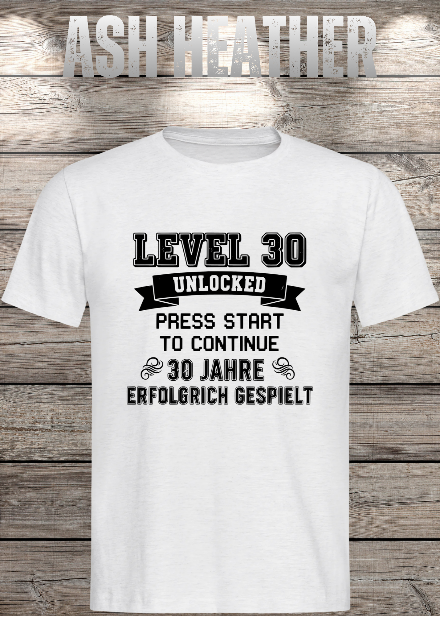 T-Shirt Unisex 'Level 30' - 30er Geburtstag Gamer-Shirt für Levelaufsteiger