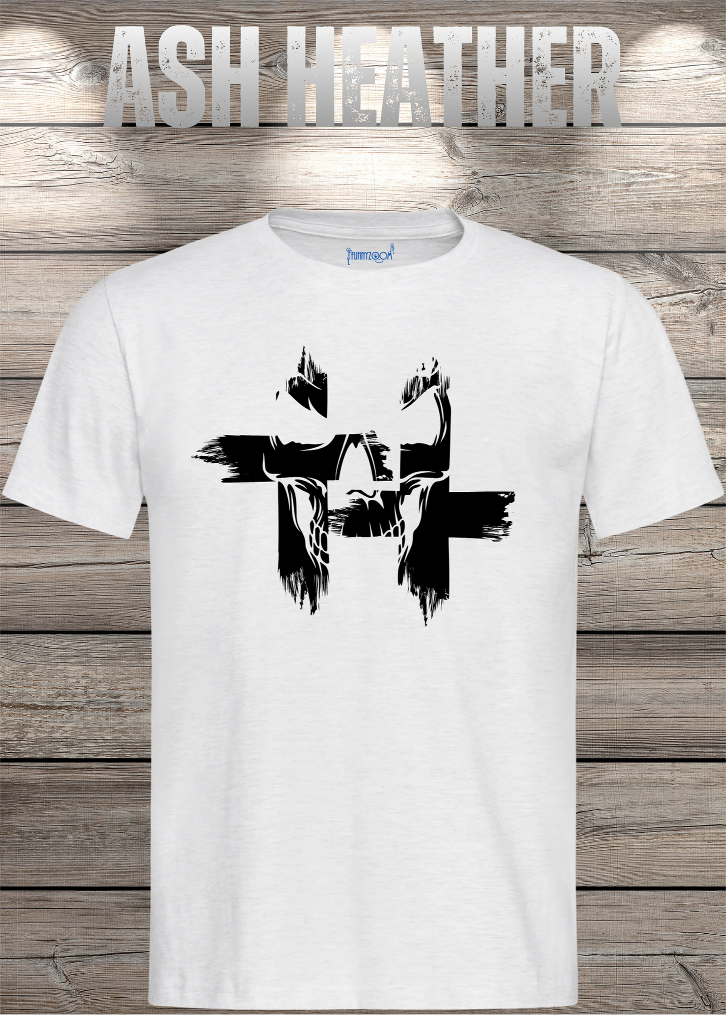 T-Shirt Kreuz Skull Totenkopf - Gothic Geschenkidee Rock Metal Style