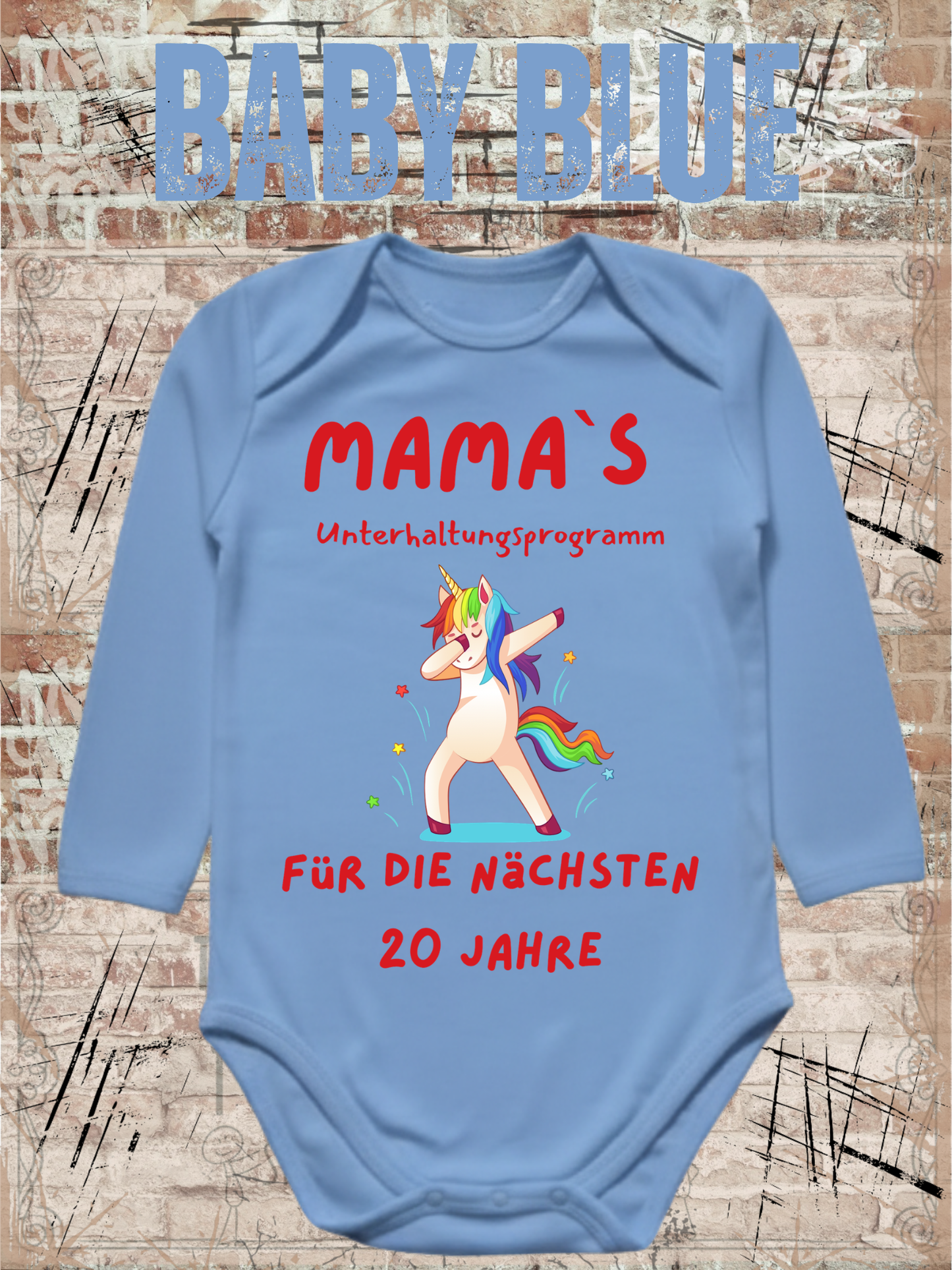 Baby Body 'Mamas Unterhaltungsprogramm' - Lustiger Babybody als Geschenk zur Geburt
