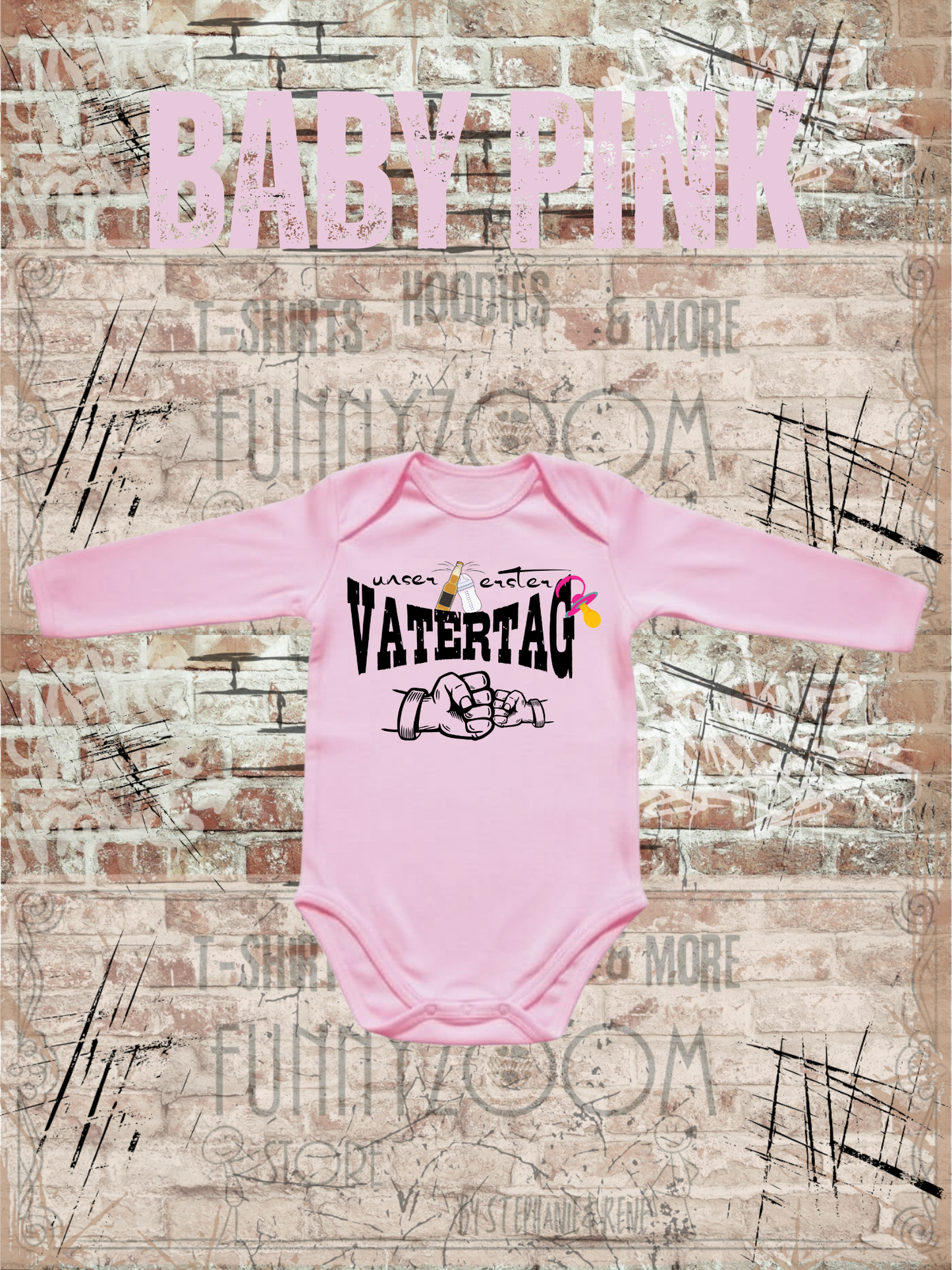 Mädchen Baby Body Unser erster Vatertag Geschenkidee Baby Body Newborn Baby Body Papatag Baby Body Strampler Vatertag