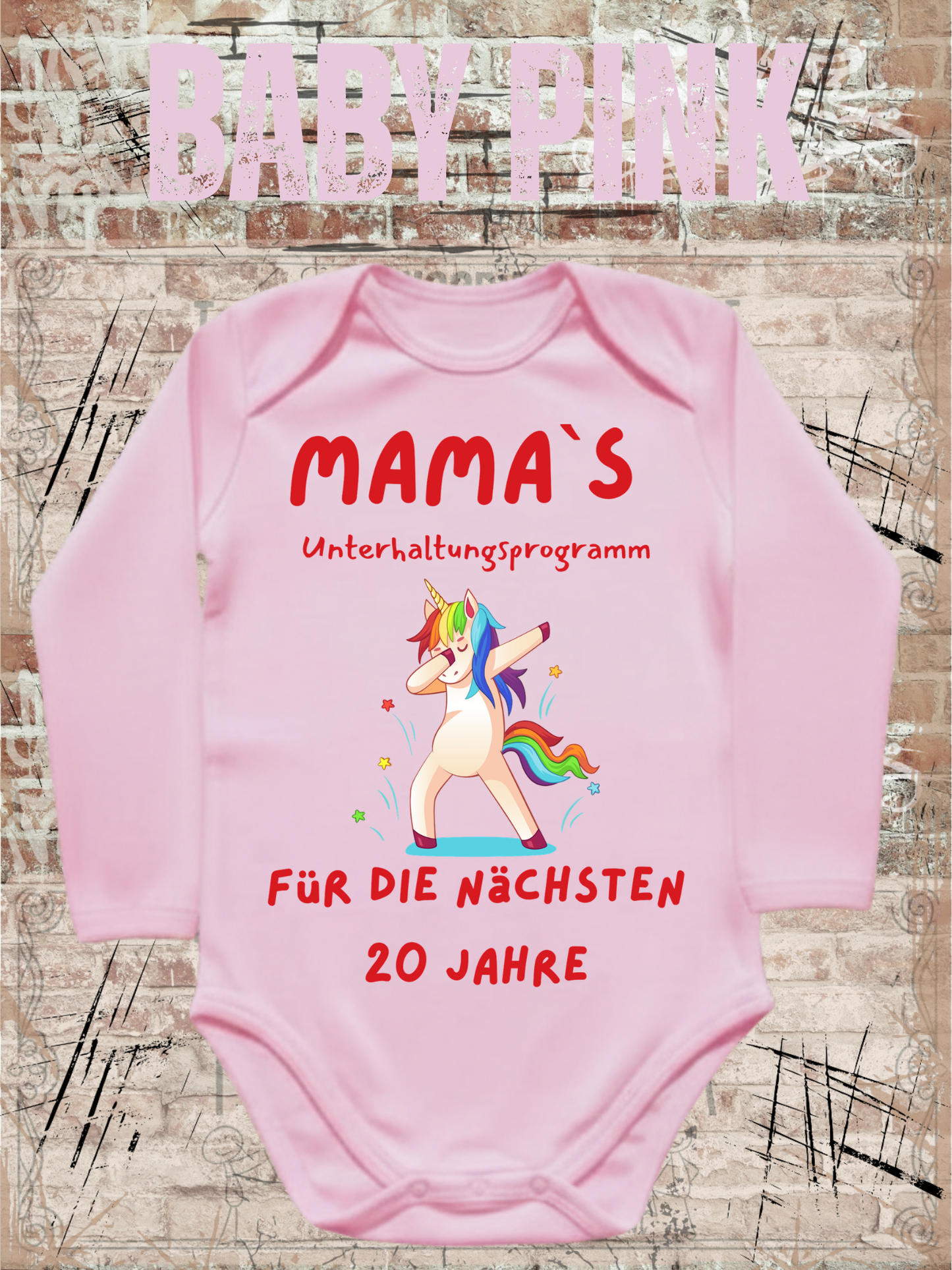 Baby Body 'Mamas Unterhaltungsprogramm' - Lustiger Babybody als Geschenk zur Geburt