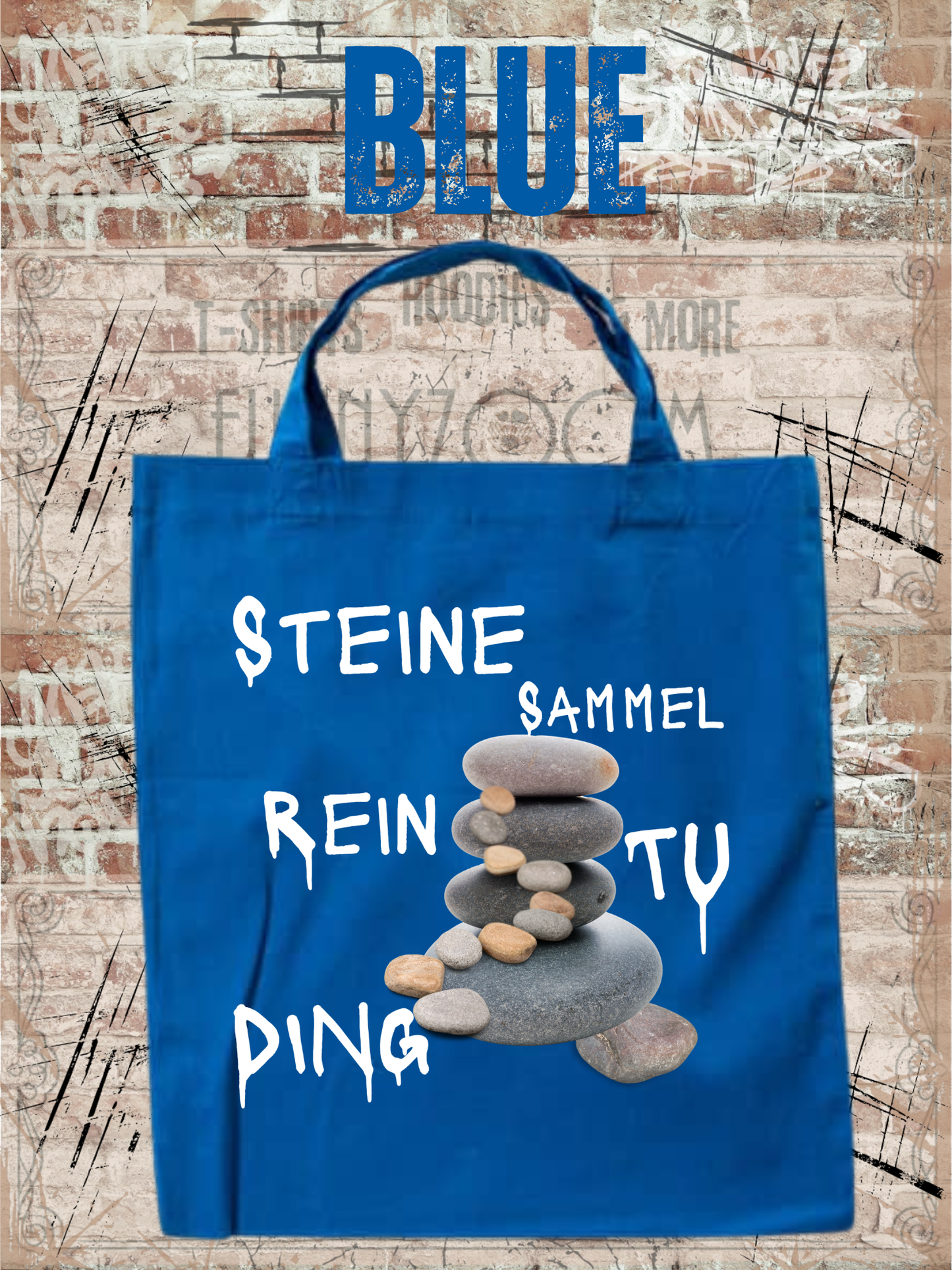 Steine Sammel Rein Tu Ding Stoffbeutel | Lustige Steinesammler Tasche | Baumwollbeutel