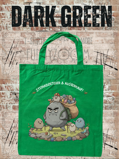 Steinesammelbeutel 38x42cm – Premium Sammelbeutel für Steinejäger & Naturliebhaber in Dark Green.
