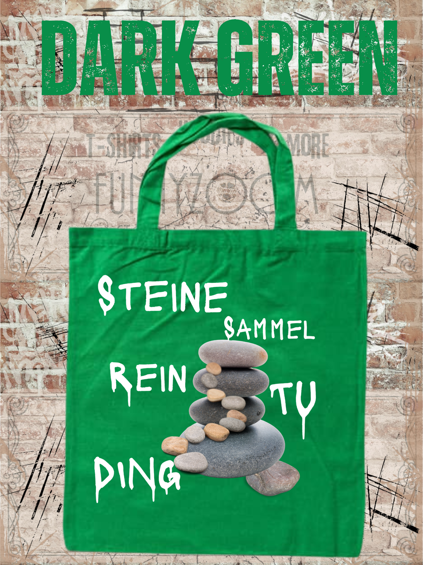 Steine Sammel Rein Tu Ding Stoffbeutel | Lustige Steinesammler Tasche | Baumwollbeutel