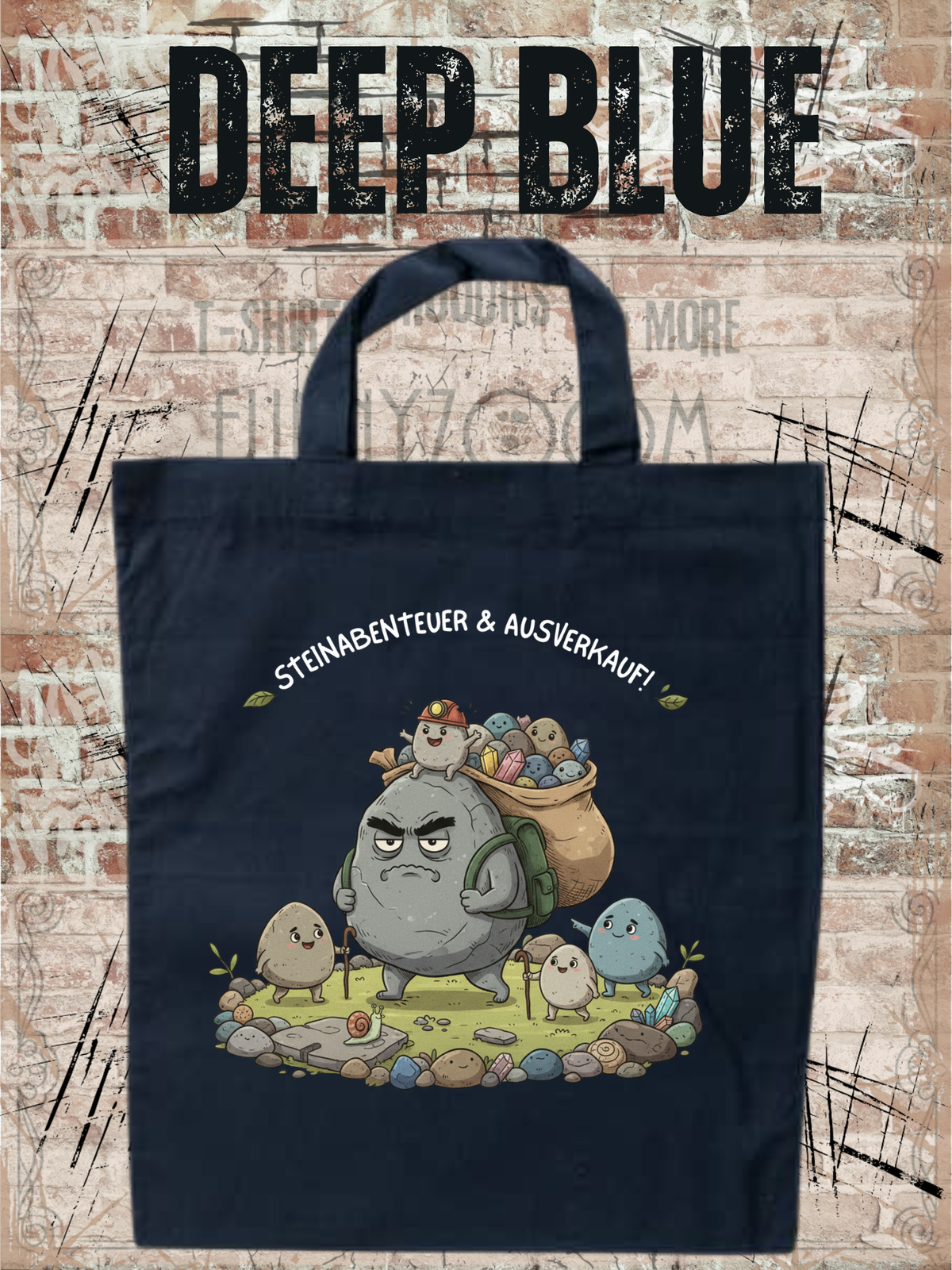 Steinesammelbeutel 38x42cm – Premium Sammelbeutel für Steinejäger & Naturliebhaber in Deep Blue.