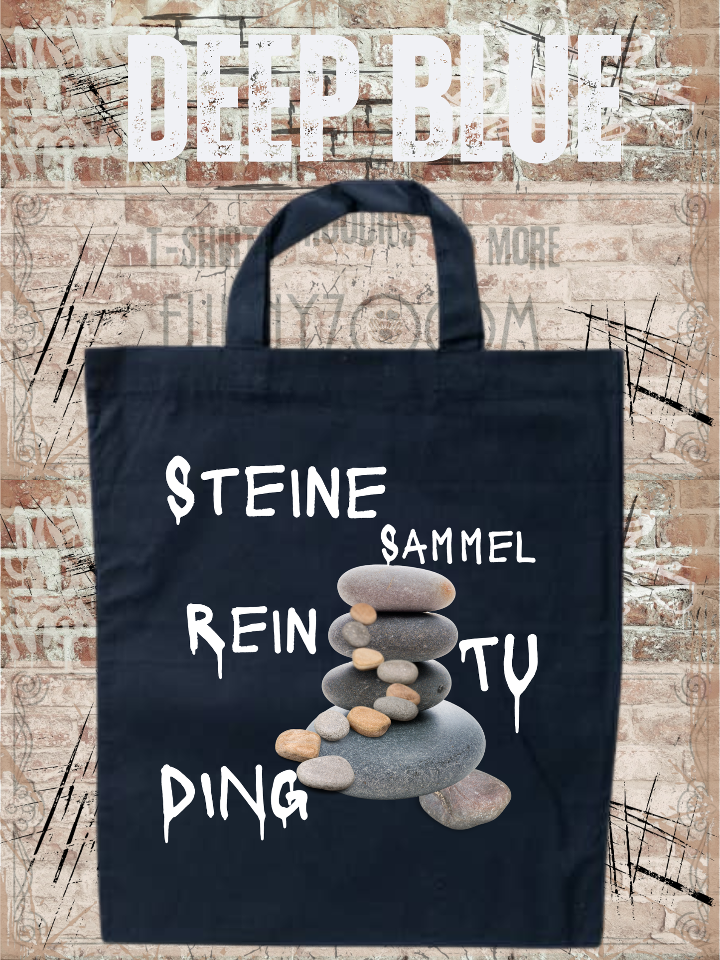 Steine Sammel Rein Tu Ding Stoffbeutel | Lustige Steinesammler Tasche | Baumwollbeutel