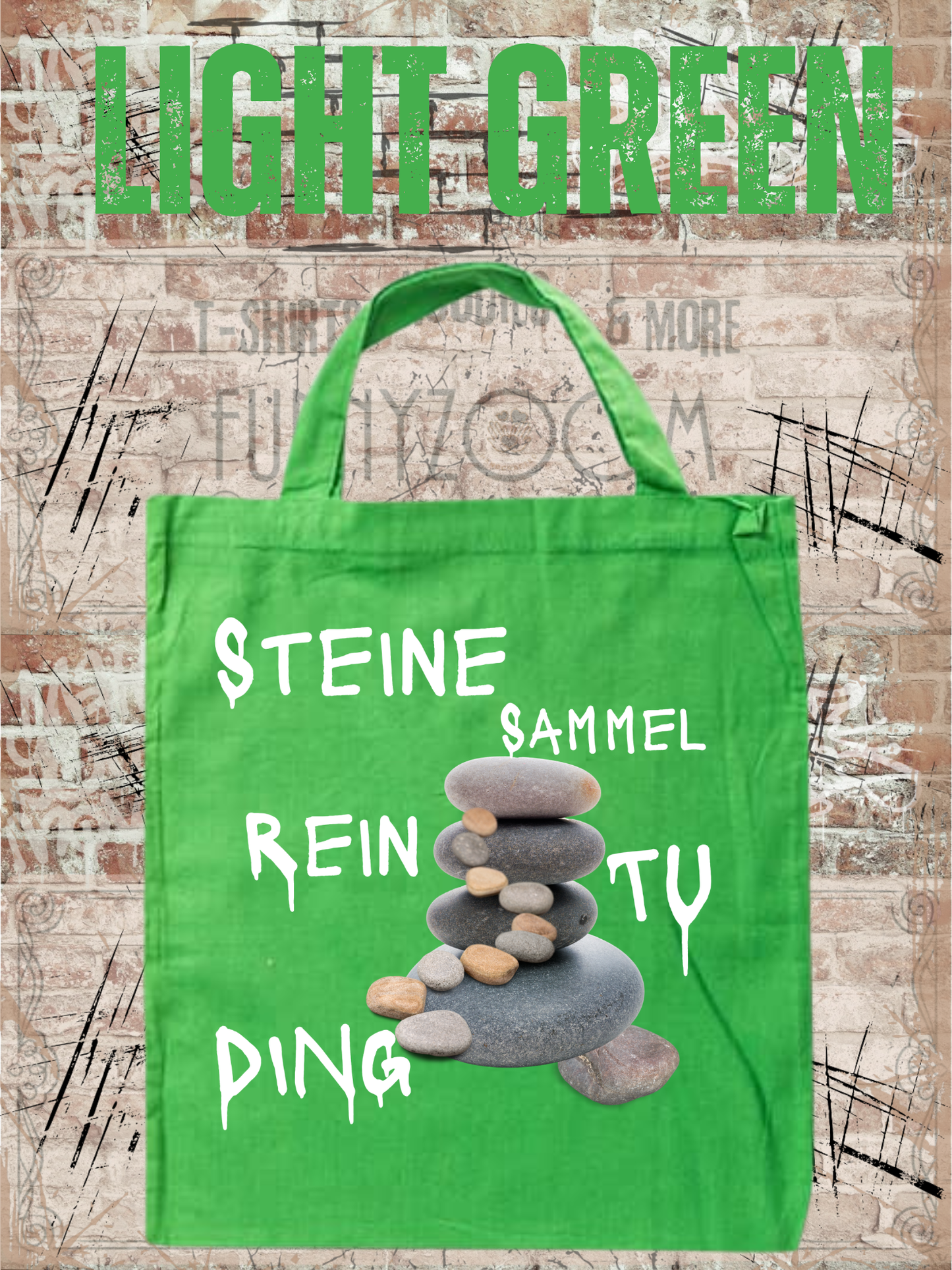 Steine Sammel Rein Tu Ding Stoffbeutel | Lustige Steinesammler Tasche | Baumwollbeutel