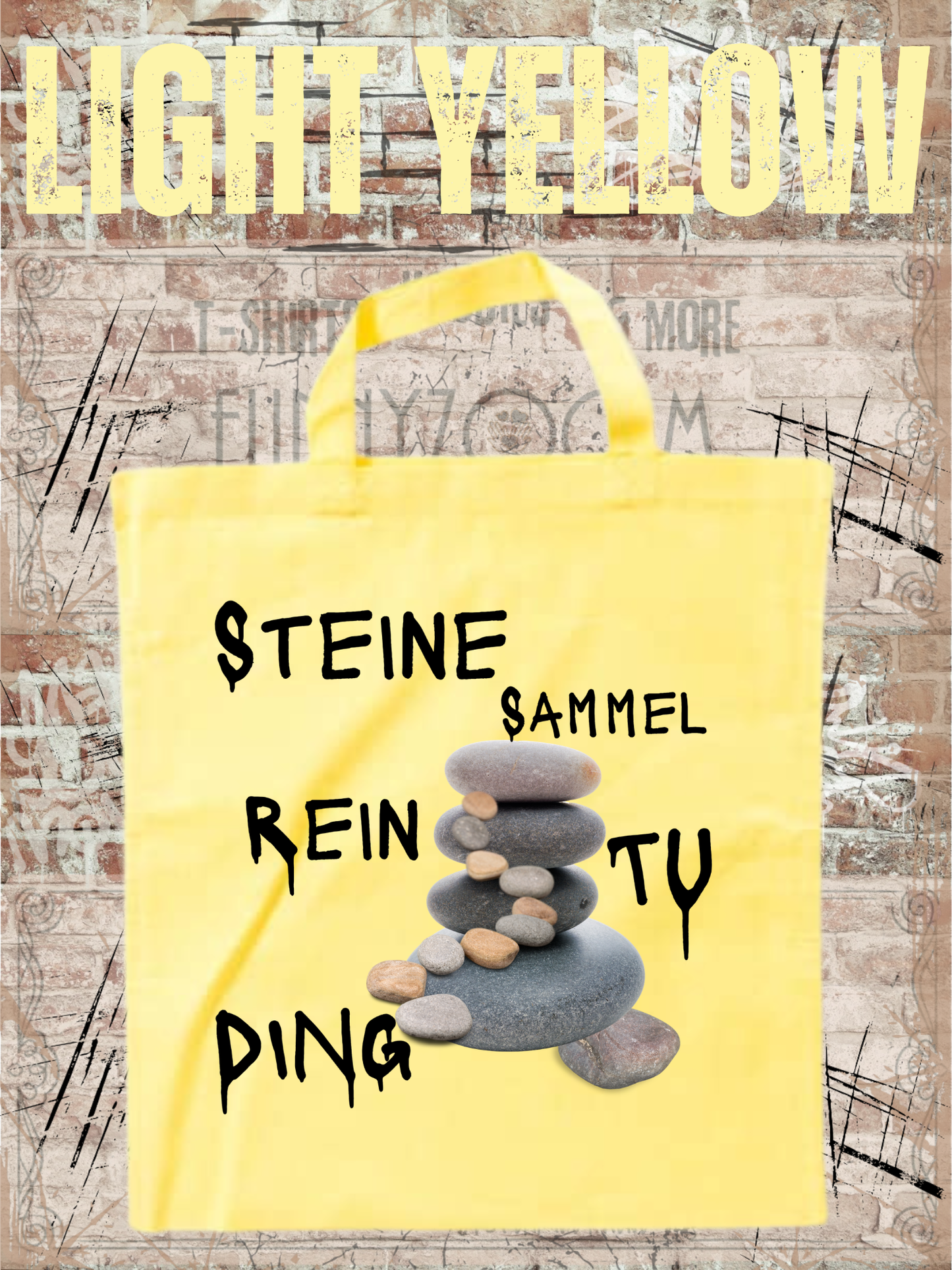 Steine Sammel Rein Tu Ding Stoffbeutel | Lustige Steinesammler Tasche | Baumwollbeutel