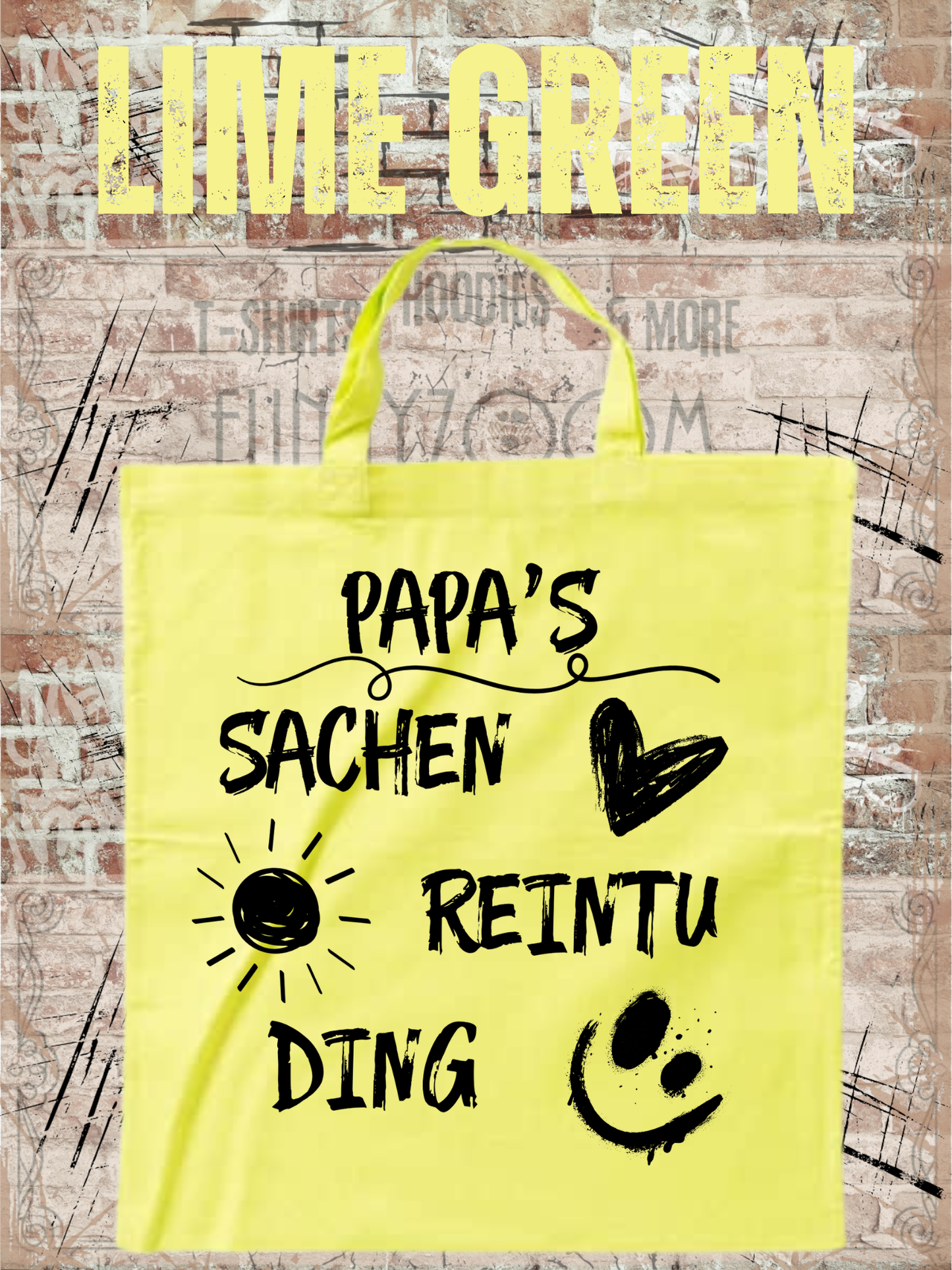 Personalisierbare Baumwolltasche mit Namen | 38x42 cm | 14 Farben