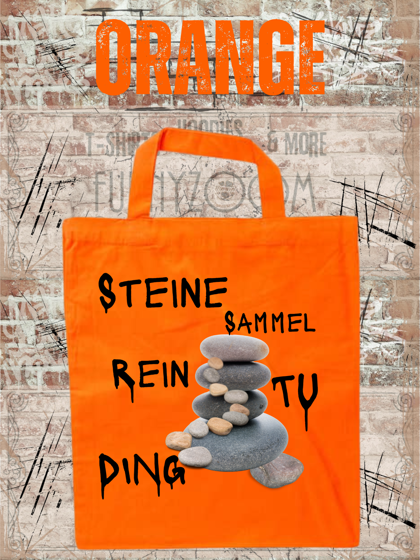 Steine Sammel Rein Tu Ding Stoffbeutel | Lustige Steinesammler Tasche | Baumwollbeutel