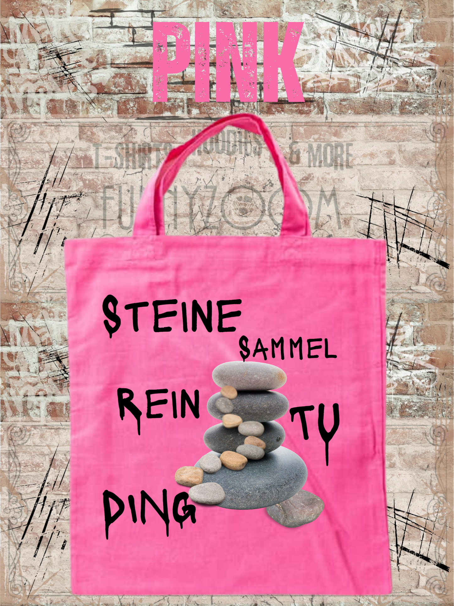 Steine Sammel Rein Tu Ding Stoffbeutel | Lustige Steinesammler Tasche | Baumwollbeutel