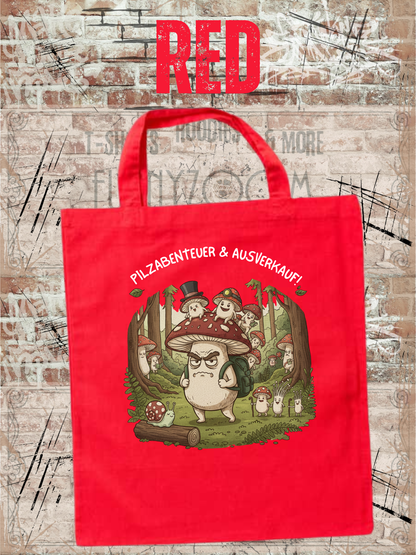 Pilzsammelbeutel 38x42cm – Für echte Pilzjäger & Naturliebhaber in Red.