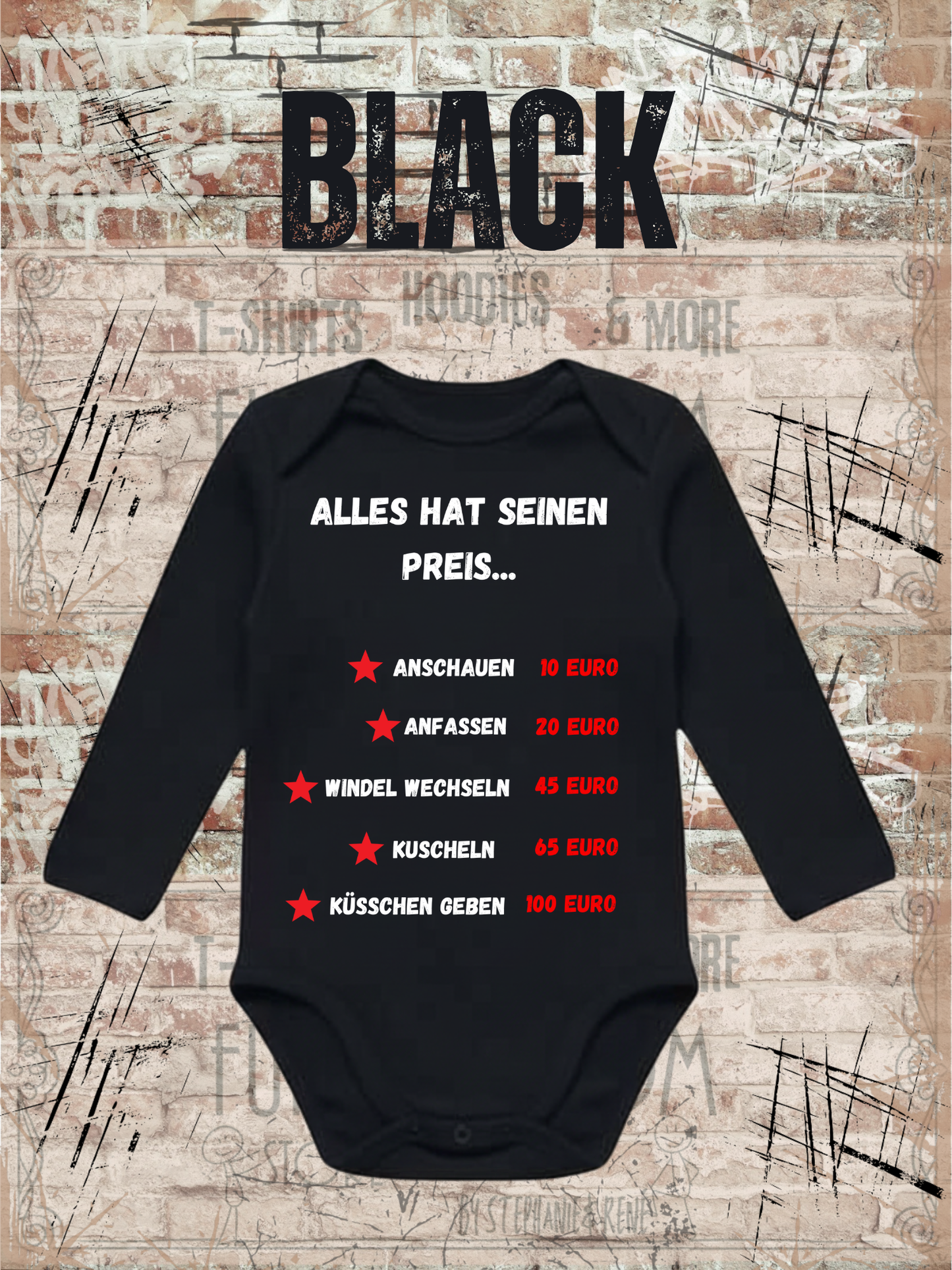 Baby Body Alles hat seinen Preis Geschenkidee Geburt Babystrampler Newborn Body Geschenk zur Geburt Baby Body mit Spruch