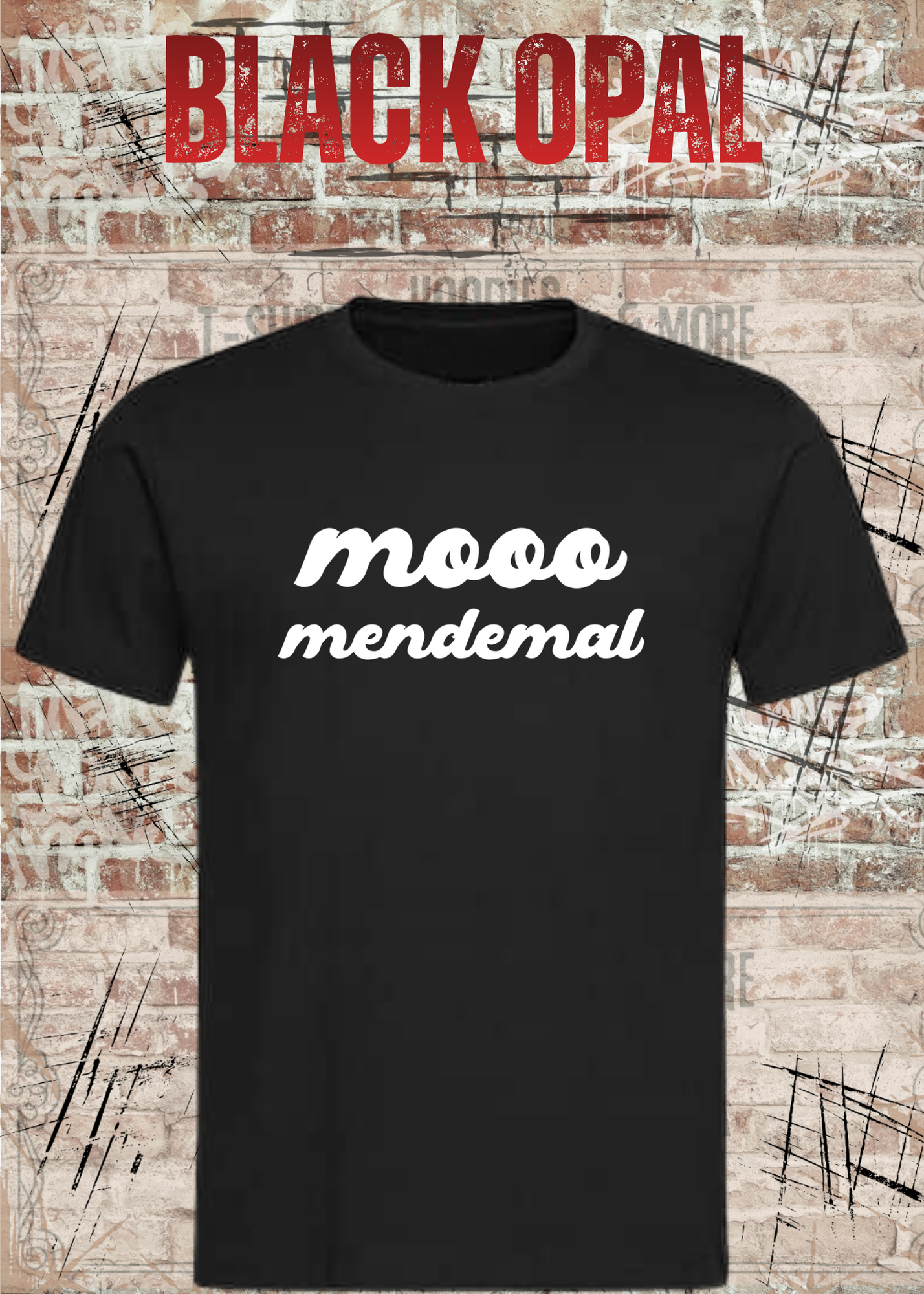 Mooo Mendemal – Lustiges Wortspiel T-Shirt Unisex