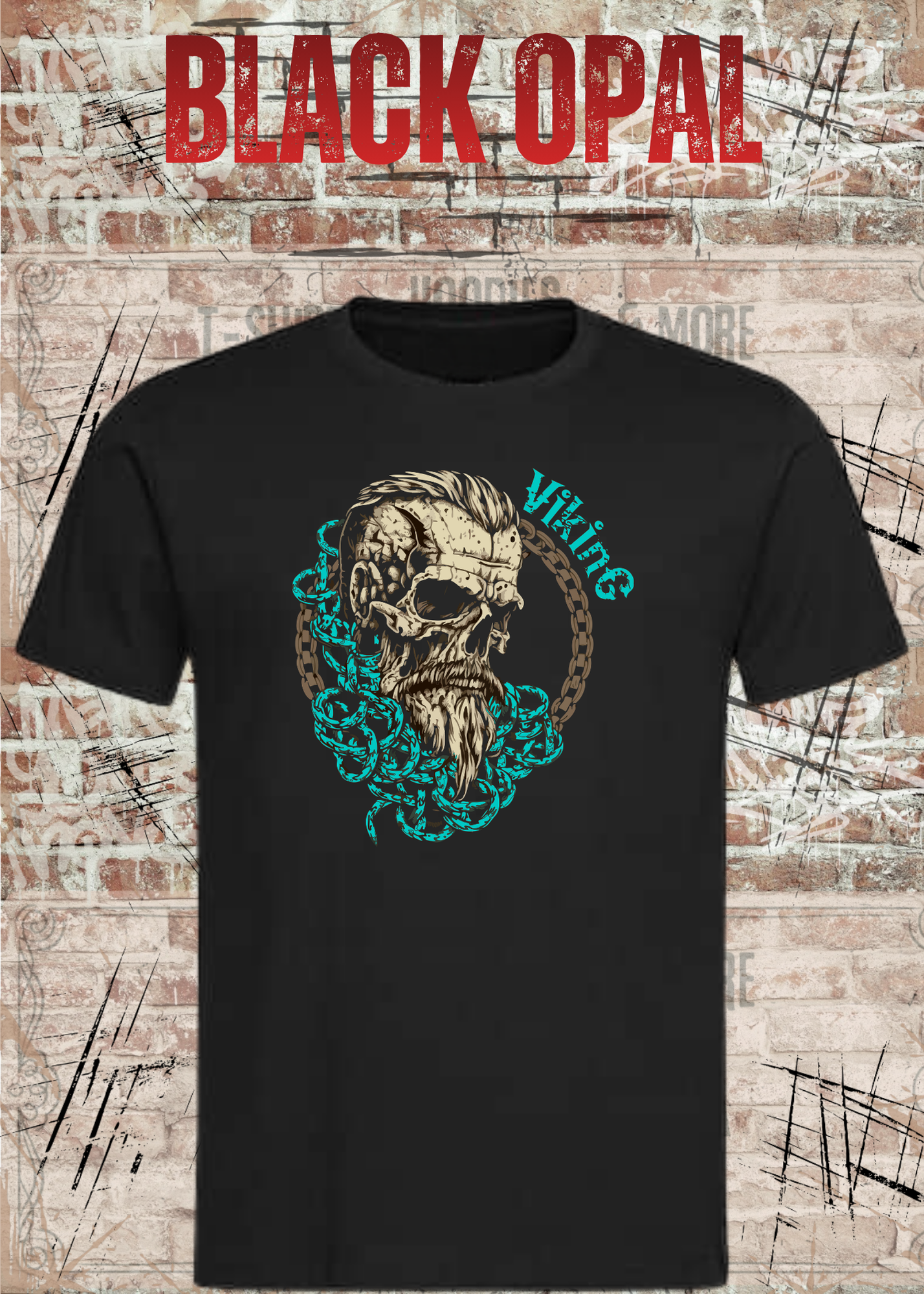 Viking Skull T-Shirt – Wikinger Schädel Shirt für Männer | Nordisches Wikinger Motiv