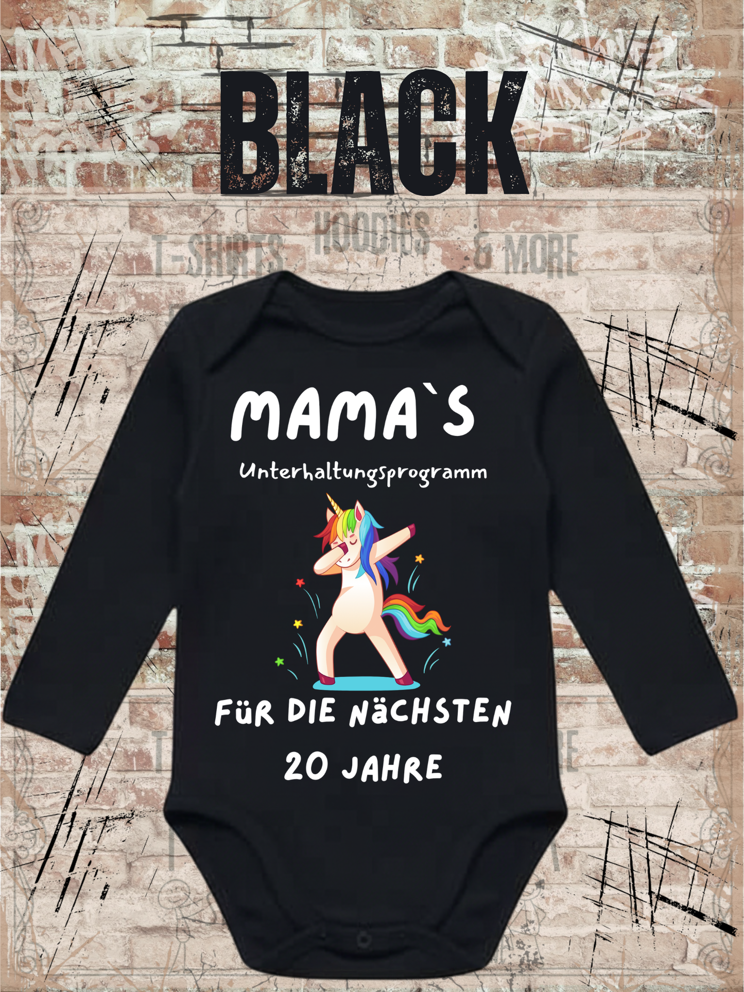 Baby Body 'Mamas Unterhaltungsprogramm' - Lustiger Babybody als Geschenk zur Geburt