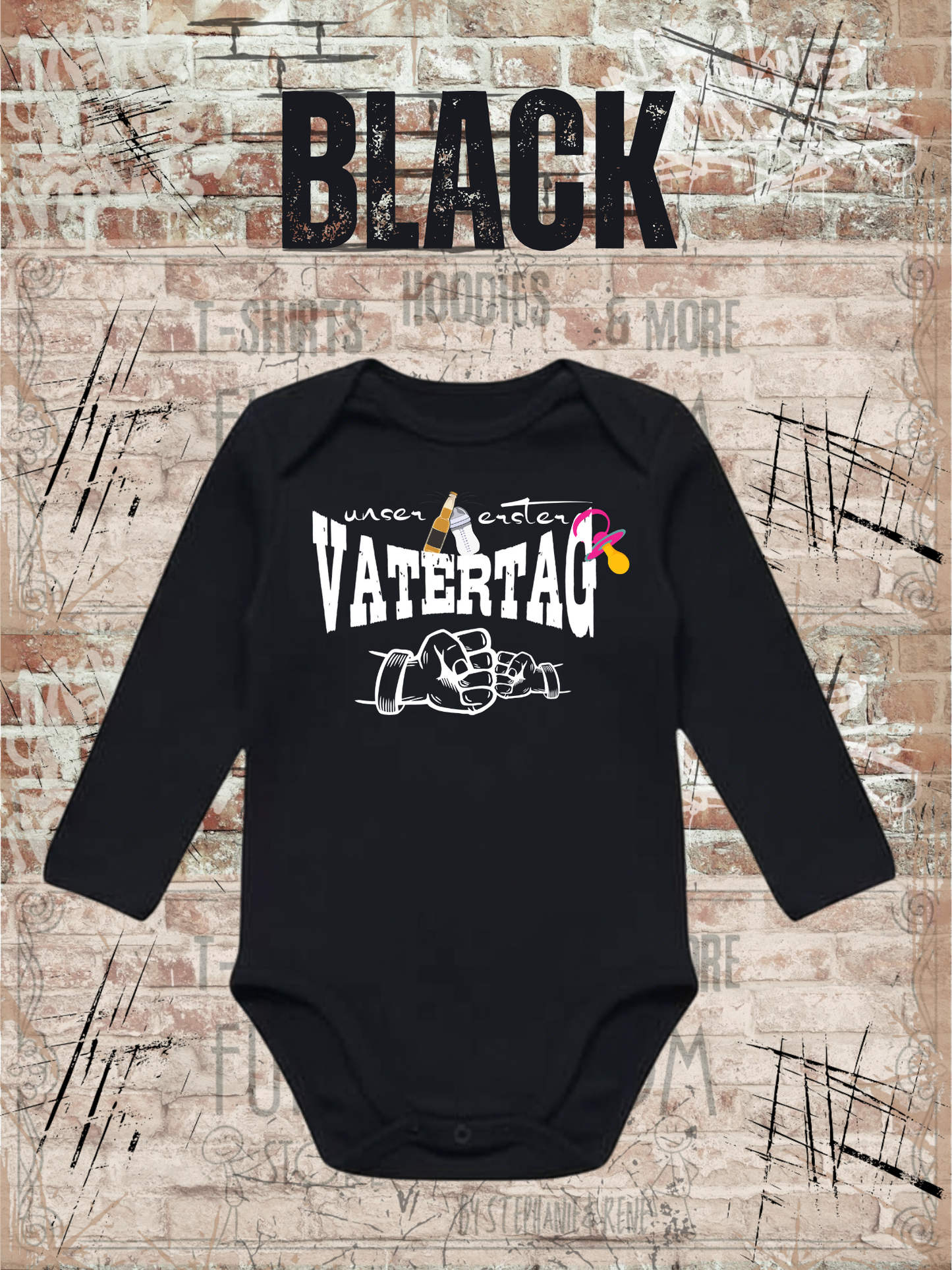 Mädchen Baby Body Unser erster Vatertag Geschenkidee Baby Body Newborn Baby Body Papatag Baby Body Strampler Vatertag