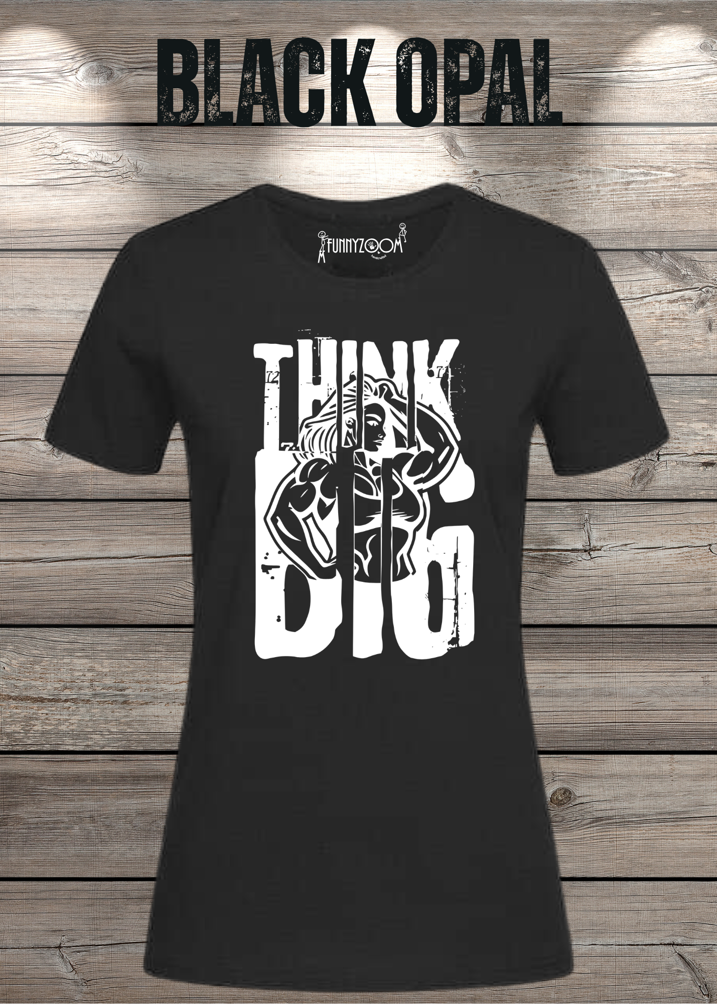 Damen T-Shirt Think Big Motivations-Shirt mit Spruch | Bodybuilder Geschenkidee