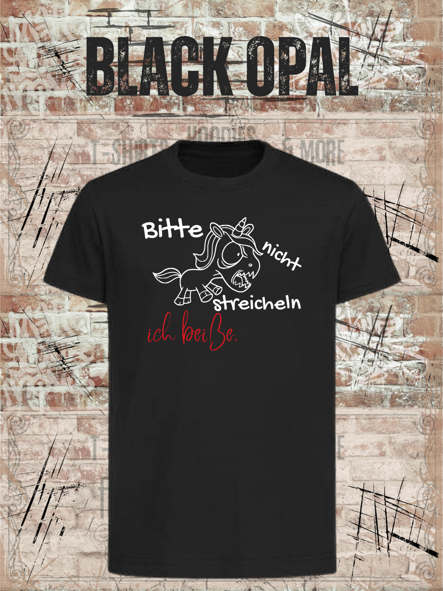 Kinder T-Shirt Einhorn bitte nicht streicheln, ich beiße Witziges Kids T-Shirt Geschenkidee