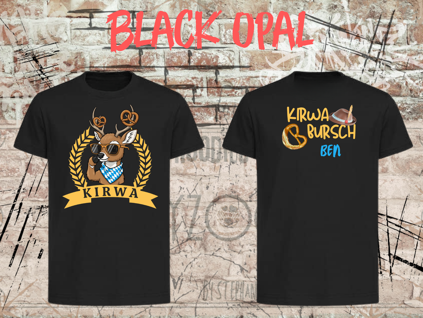 Jungen T-Shirt Kirwa Bursch Bayerisches Volksfest Shirt – Personalisierbar mit Vornamen