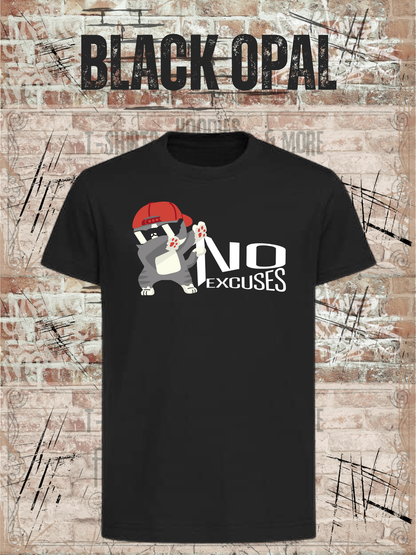 No Excuses Kinder T-Shirt – Keine Entschuldigung Lustiger Motivationsspruch für Kinder