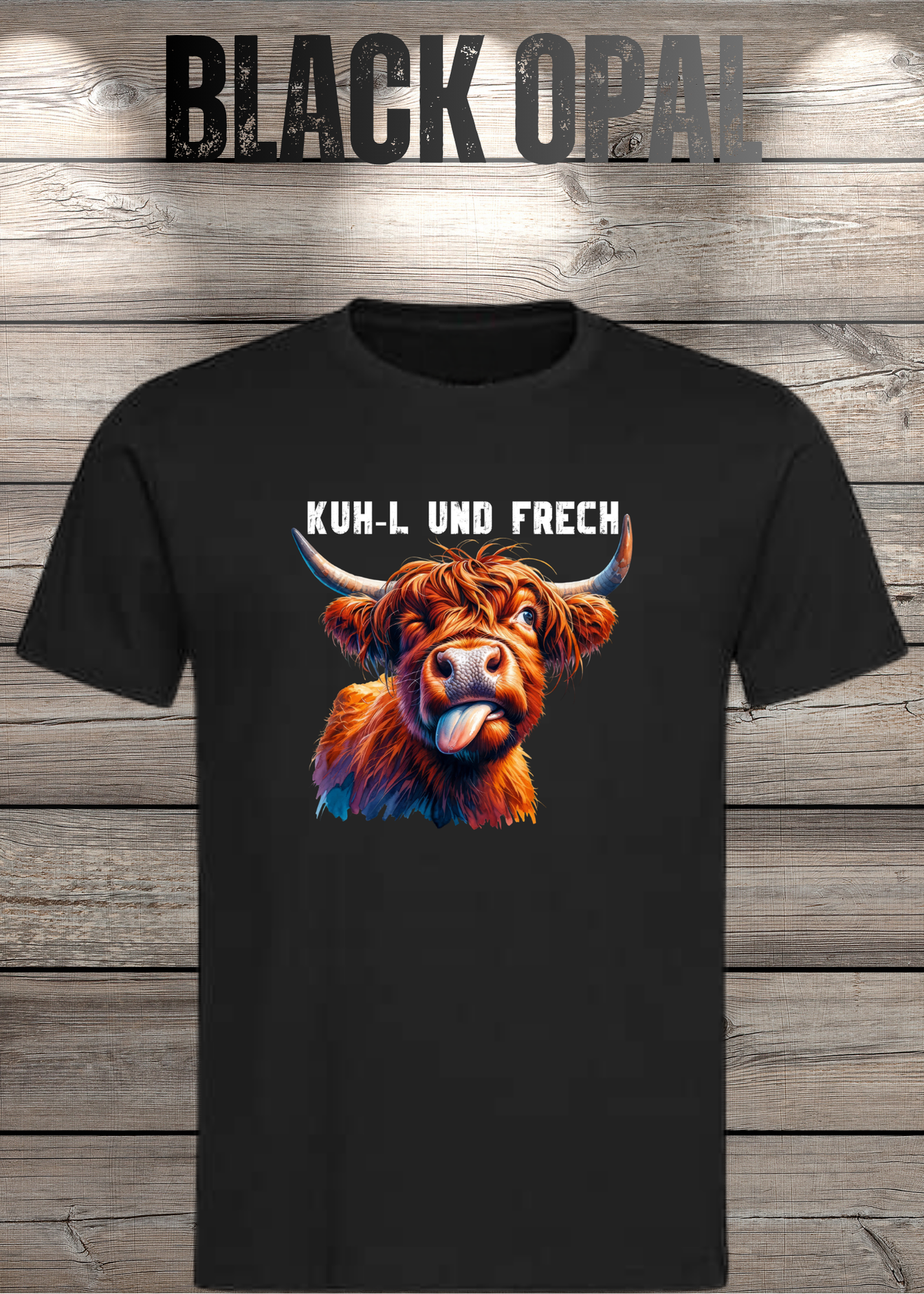 Highland Kuh Unisex T-Shirt Kuh-l und frech! Zottel-Power
