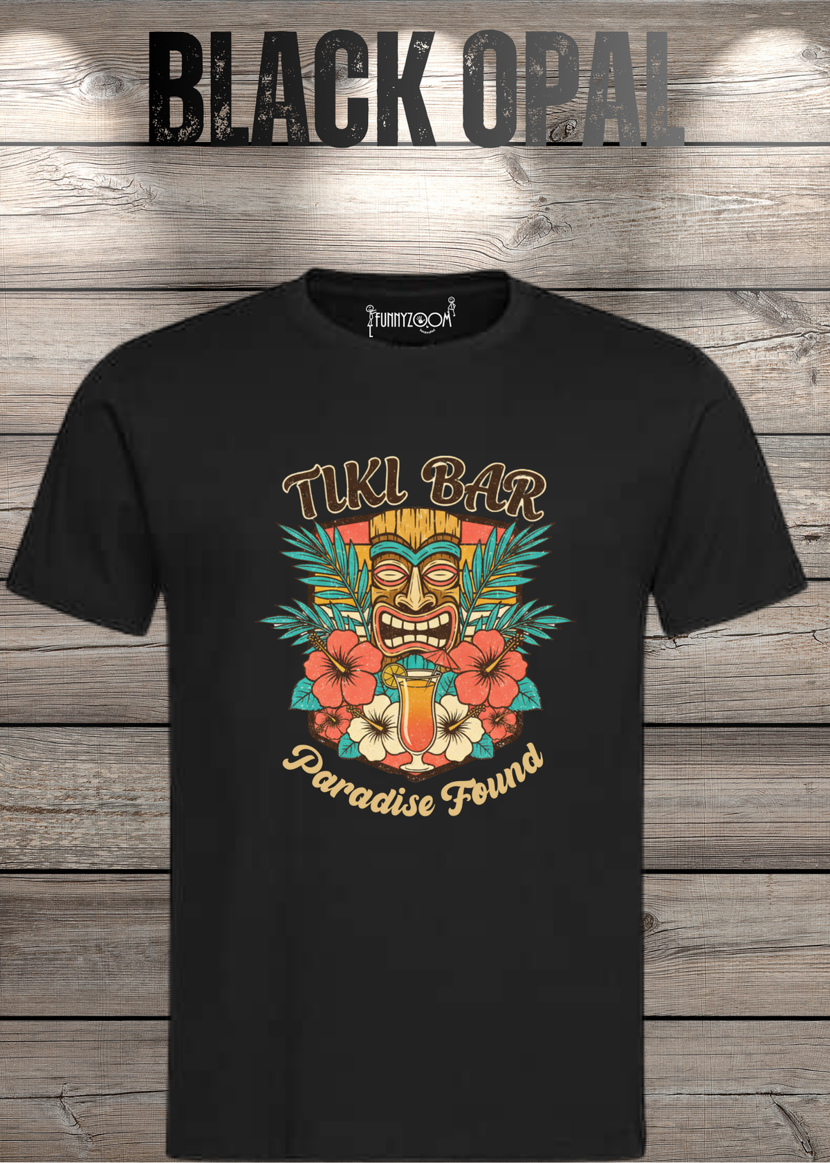T-Shirt Tiki Bar in Black Opal.