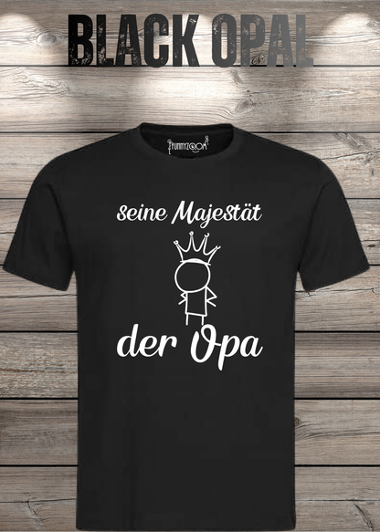 Herren T-Shirt Seine Majestät der Opa in Black Opal.