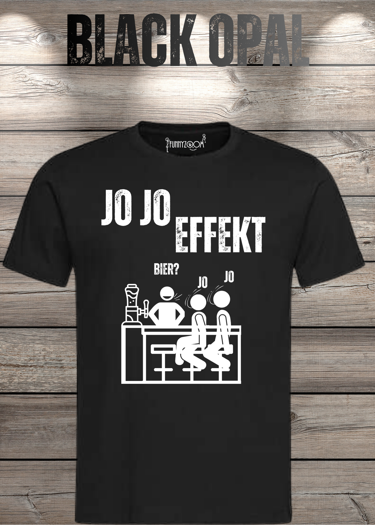 JO JO Effekt T-Shirt – Lustiges Biertrinker Shirt für Männer – Perfektes Geschenk