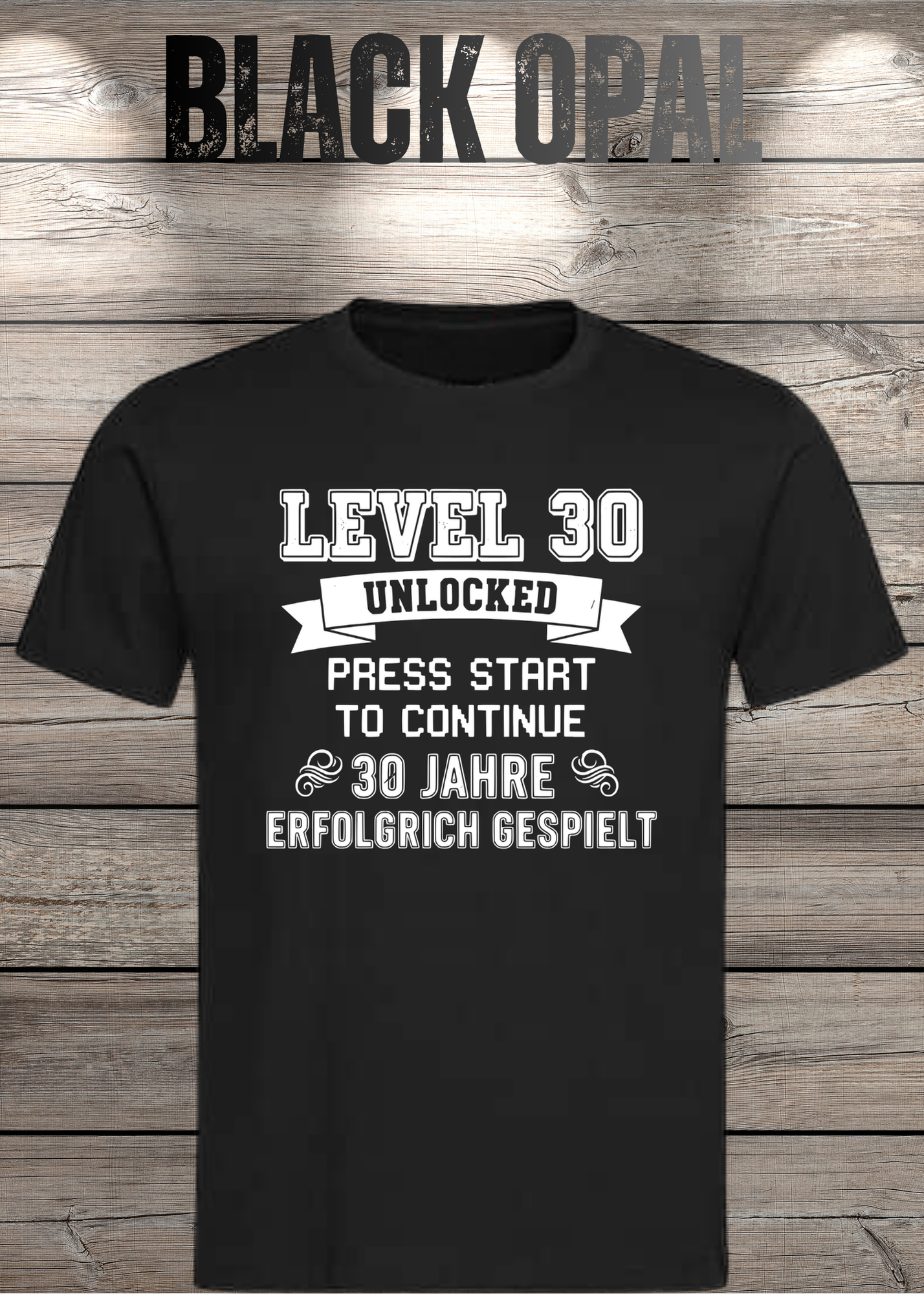 T-Shirt Unisex 'Level 30' - 30er Geburtstag Gamer-Shirt für Levelaufsteiger
