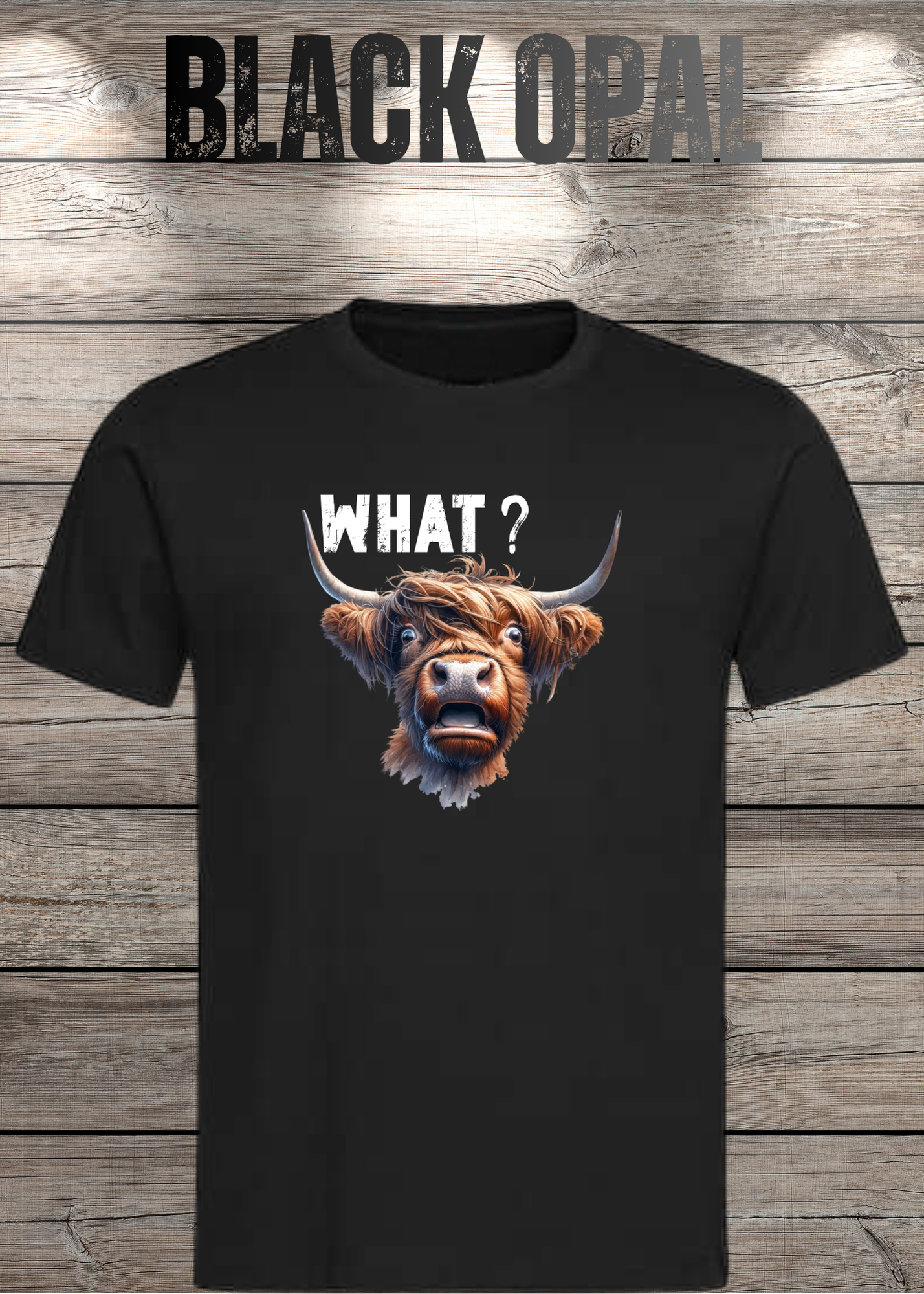 What?! Highland Kuh Unisex T-Shirt - Verwirrt aber Süß!