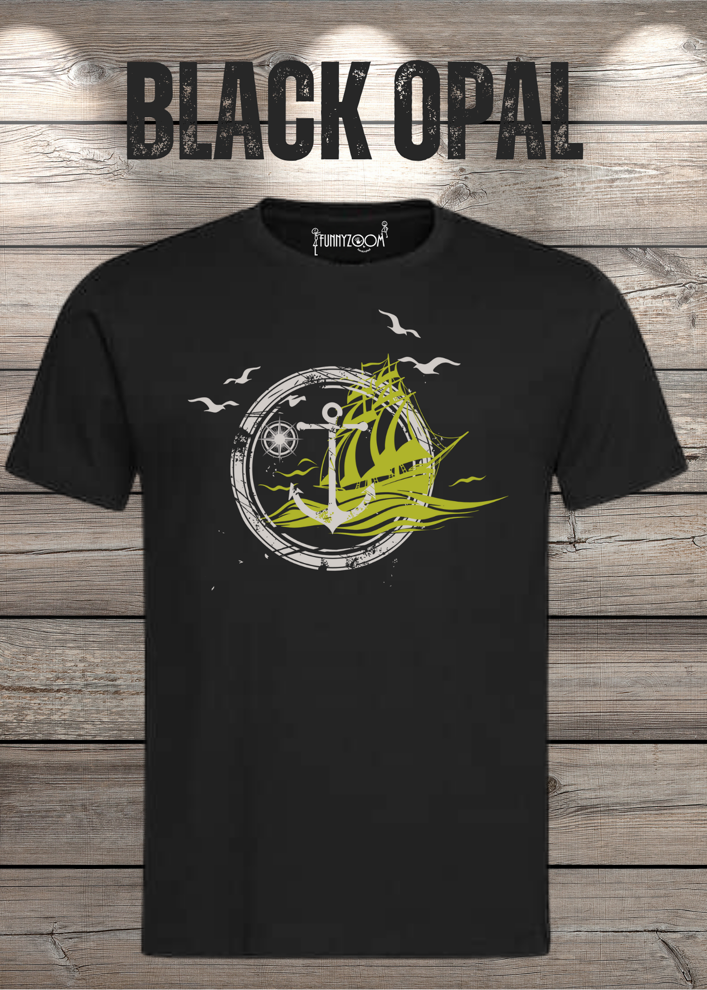T-Shirt Schiff Anker Kompass Witziges T-Shirt mit Spruch Geschenkidee Freizeit T-Shirt Geburtstagsgeschenk Unisex