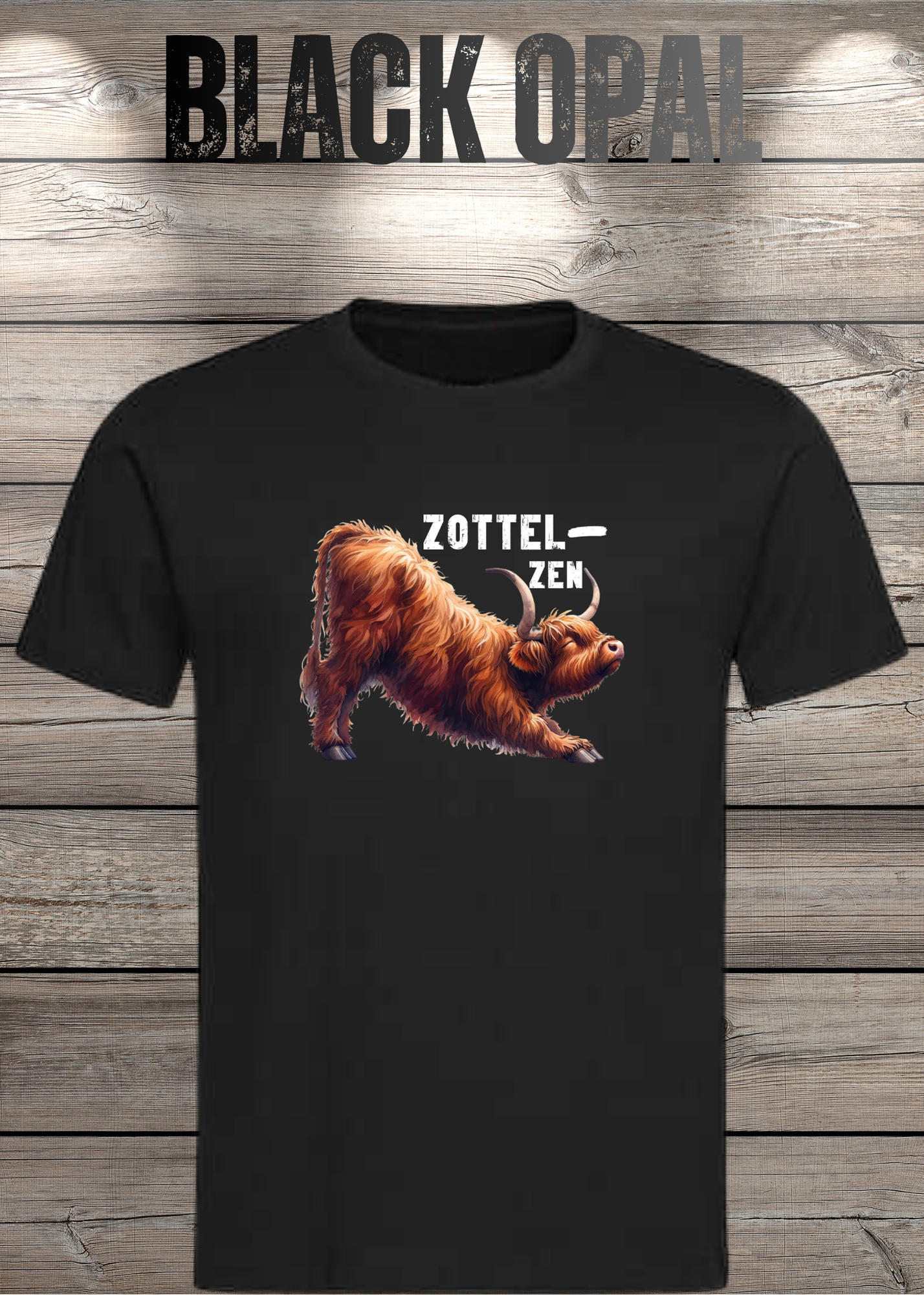 Highland Kuh Unisex T-Shirt - Zottel-Zen - Entspannte Vibes