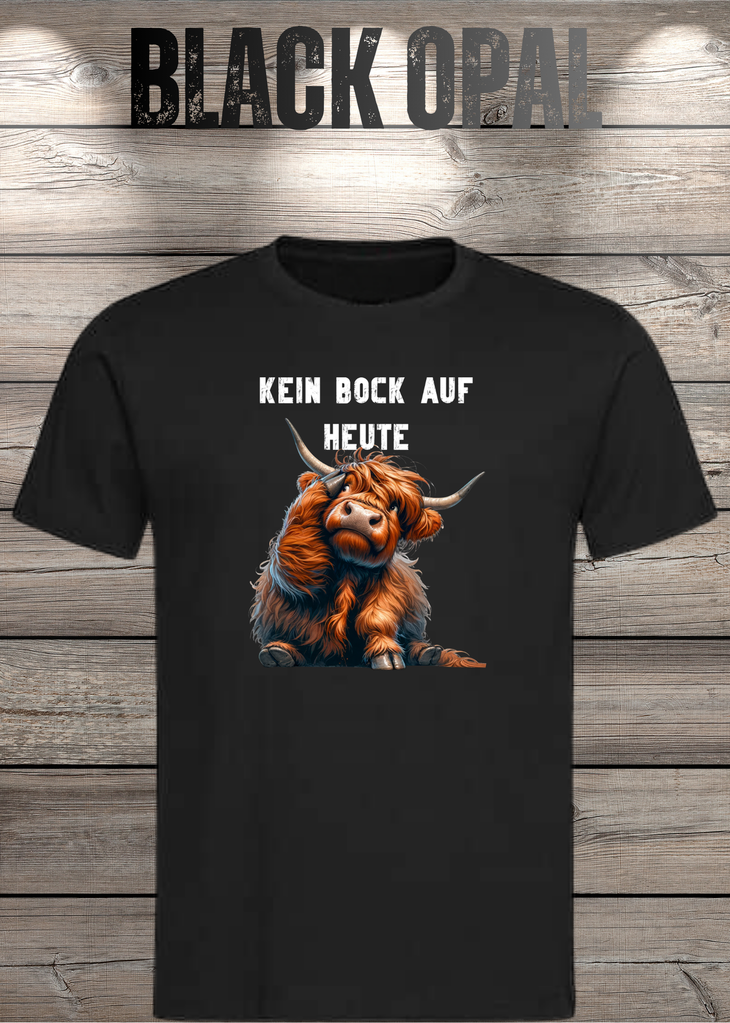 Highland Kuh Unisex T-Shirt Kein Bock auf heute - Montags-Mood
