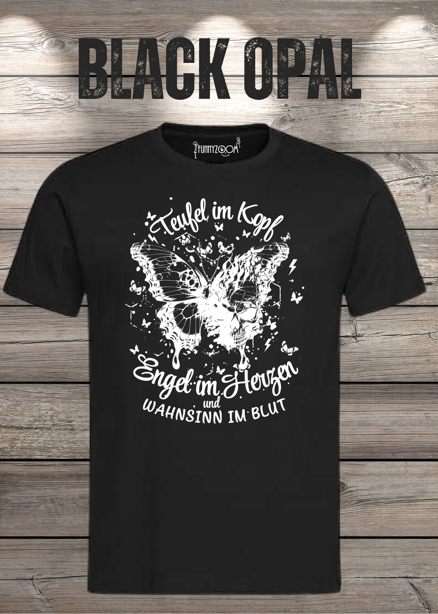 T-Shirt Teufel im Kopf Engel im Herzen Witziges T-Shirt mit Spruch Geschenkidee Unisex