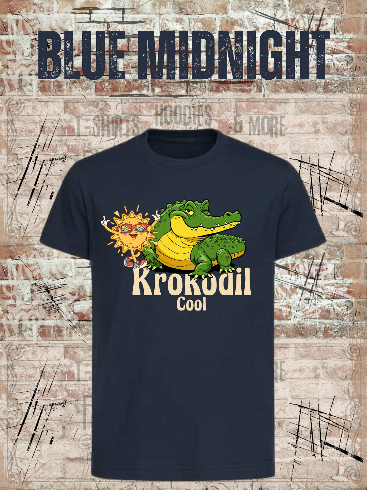 Krokodil Cool – Kinder T-Shirt für Jungen & Mädchen