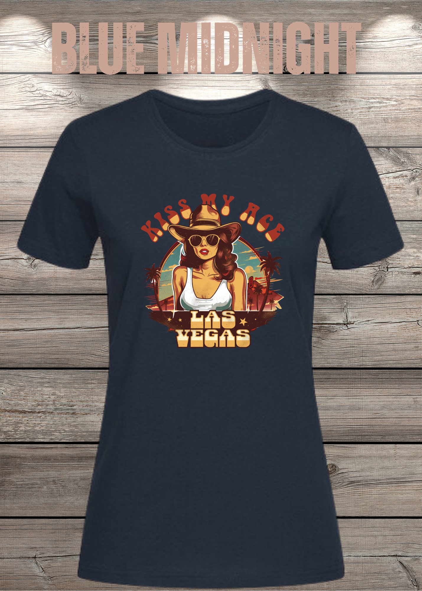 Kiss my Ace - Las Vegas Damen T-Shirt mit Spruch