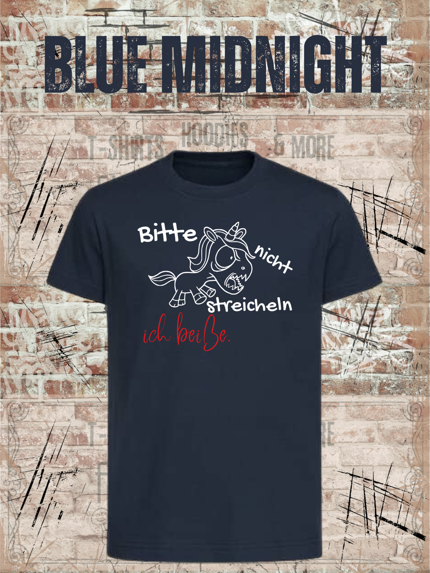 Kinder T-Shirt Einhorn bitte nicht streicheln, ich beiße Witziges Kids T-Shirt Geschenkidee