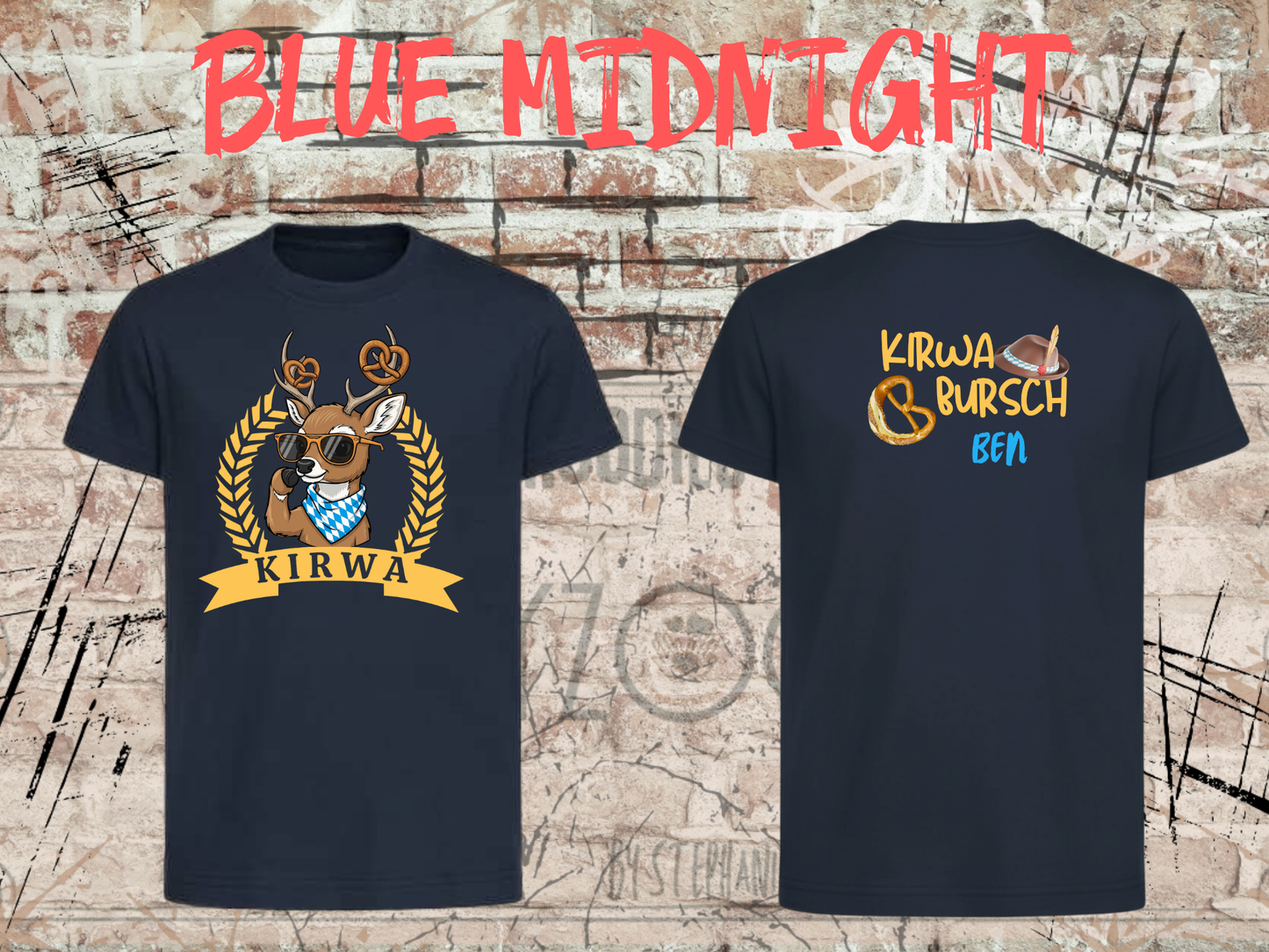 Jungen T-Shirt Kirwa Bursch Bayerisches Volksfest Shirt – Personalisierbar mit Vornamen