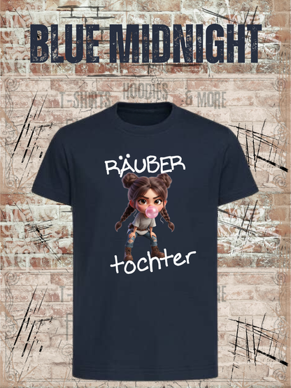 Kinder-T-Shirt „Räuber Tochter“ in Blue Midnight.